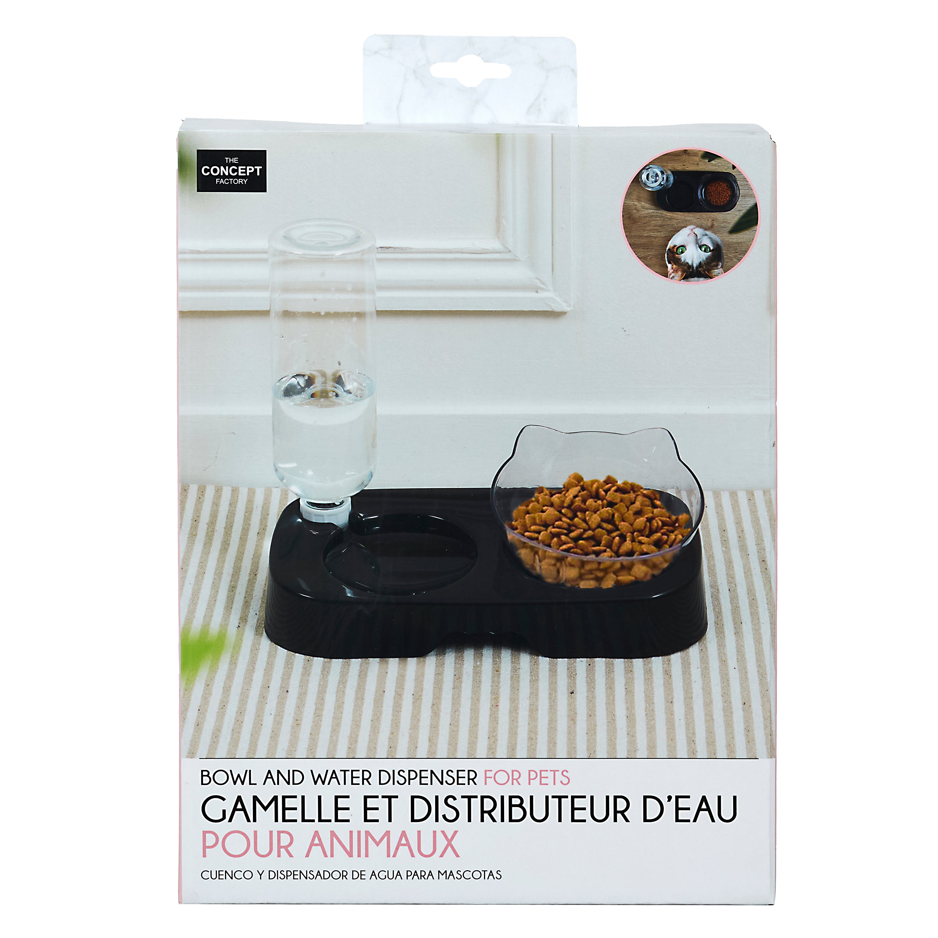 GAMELLE ET DISTRIBUTEUR EAU POUR ANIMAUX