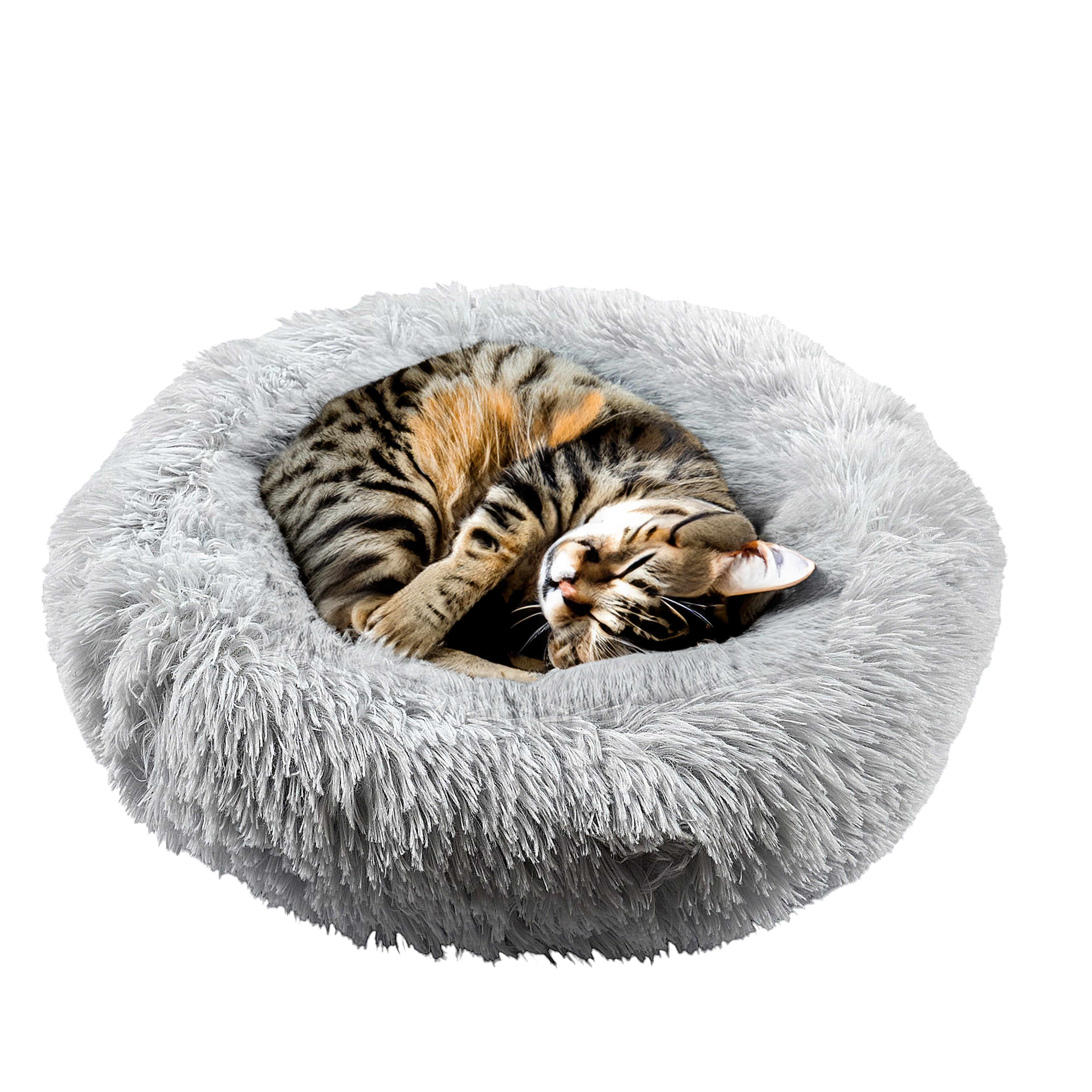 COUSSIN LIT ANIMAUX GRIS 50CM