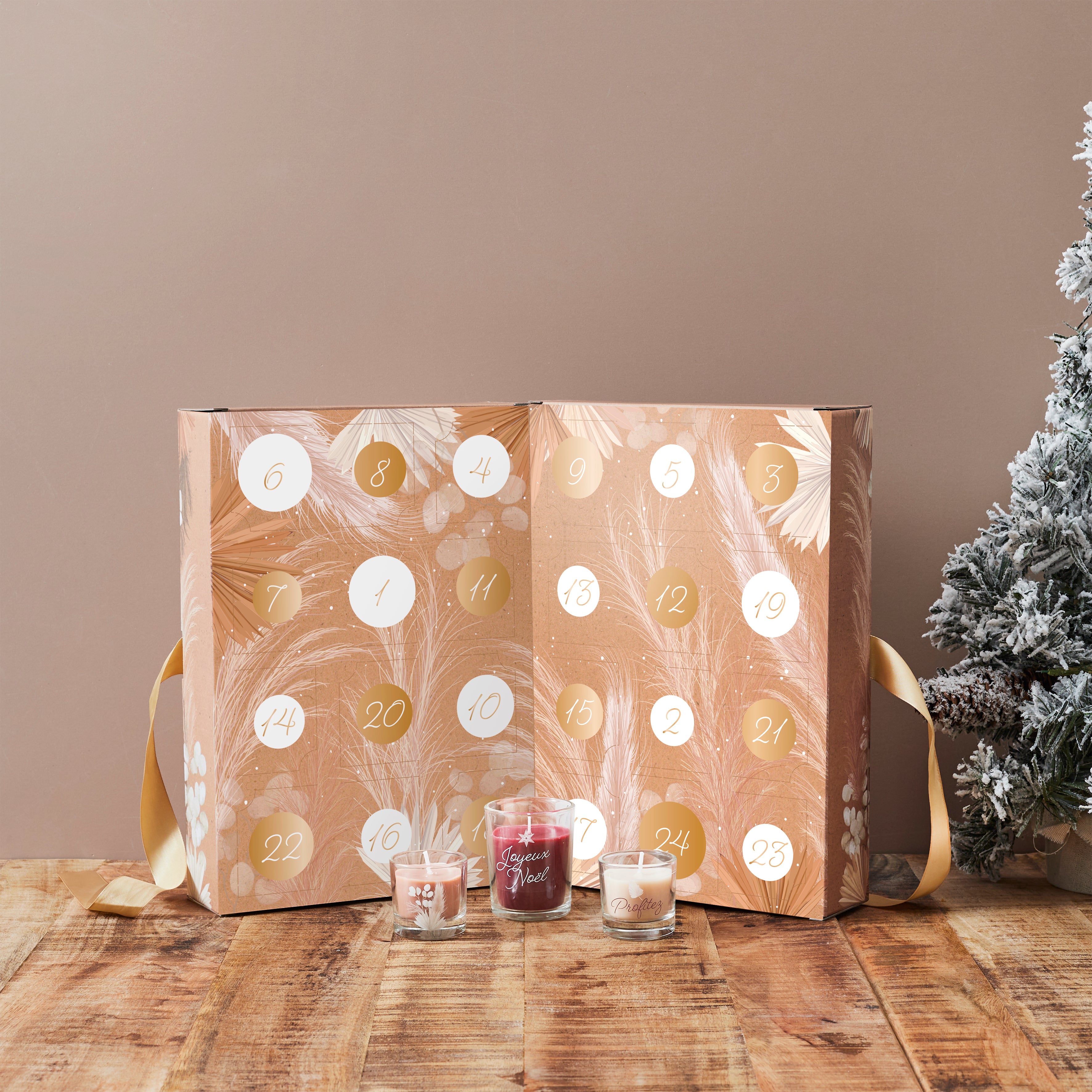 BOUGIE PARFUMEE X24 CALENDRIER AVENT NATURE
