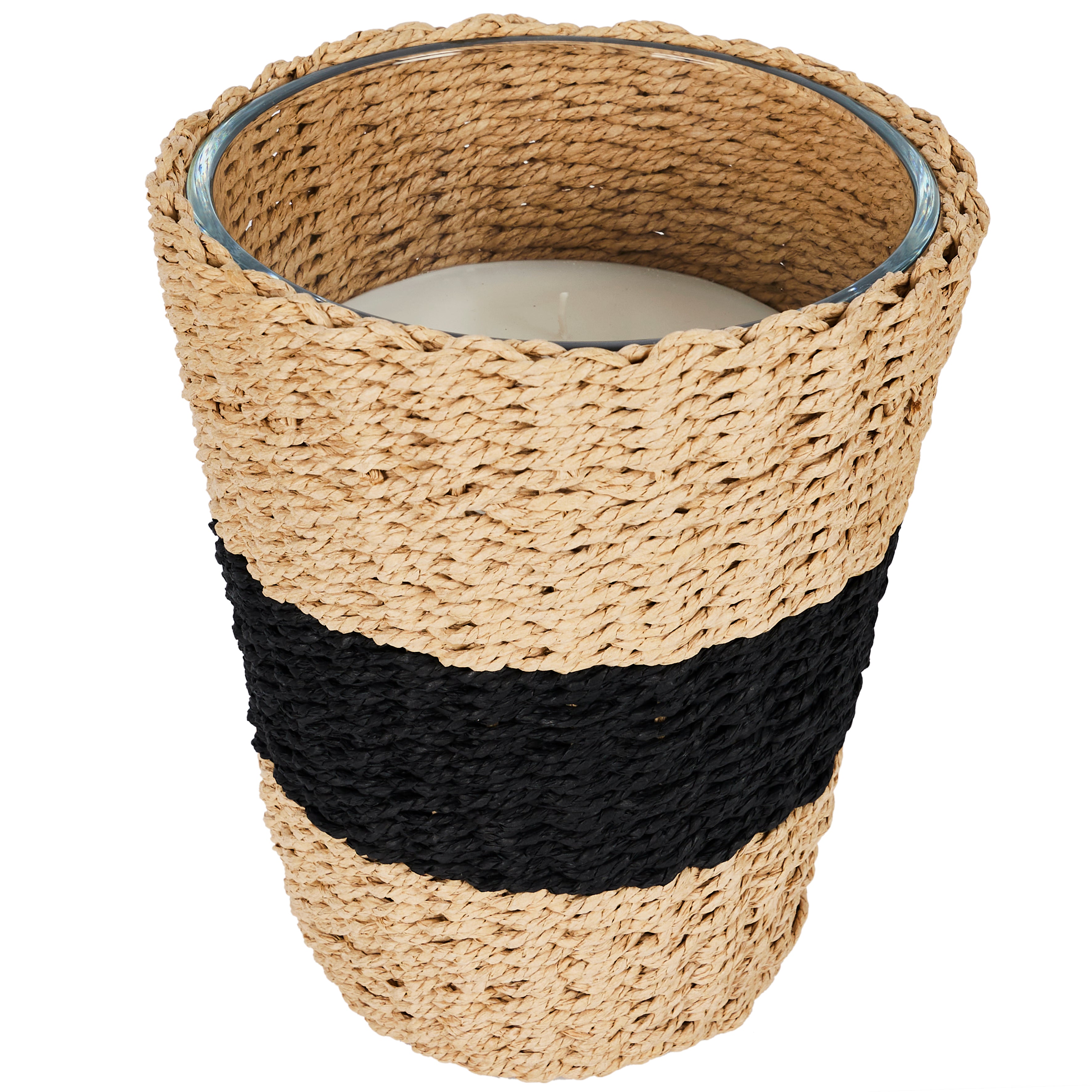 BOUGIE PARFUMEE PANIER TRESSE H23CM