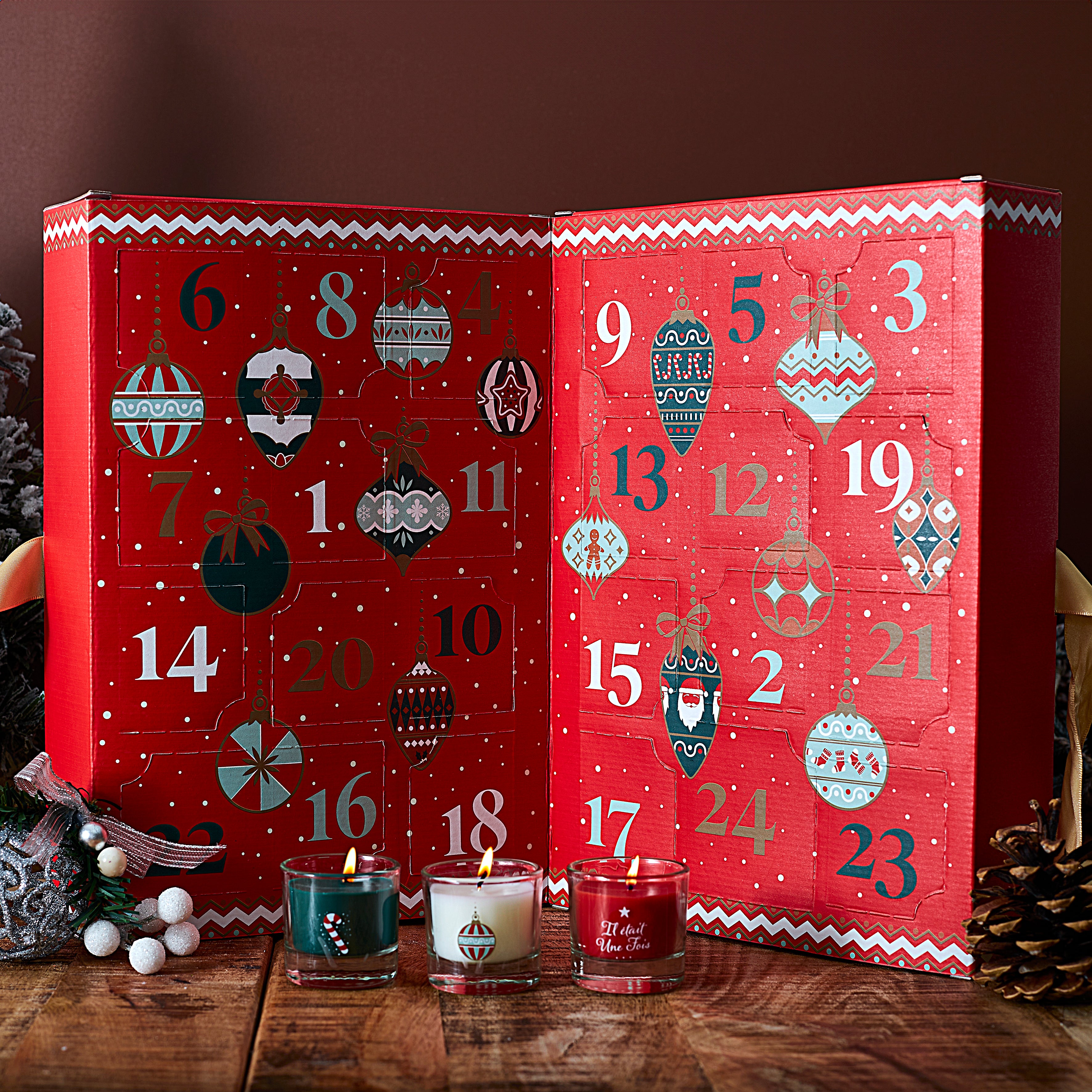 BOUGIE PARFUMEE X24 CALENDRIER AVENT NOEL TRADI