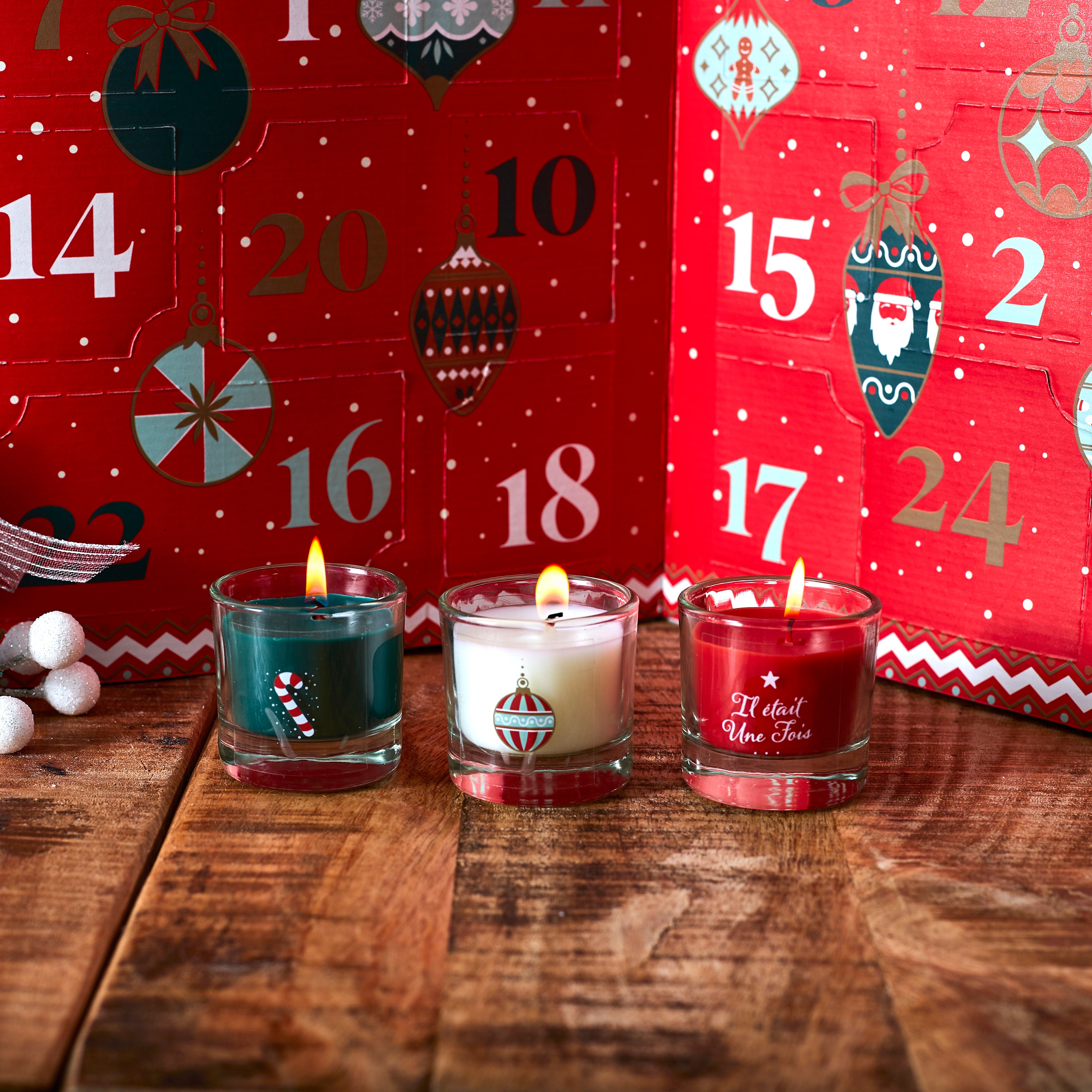 BOUGIE PARFUMEE X24 CALENDRIER AVENT NOEL TRADI