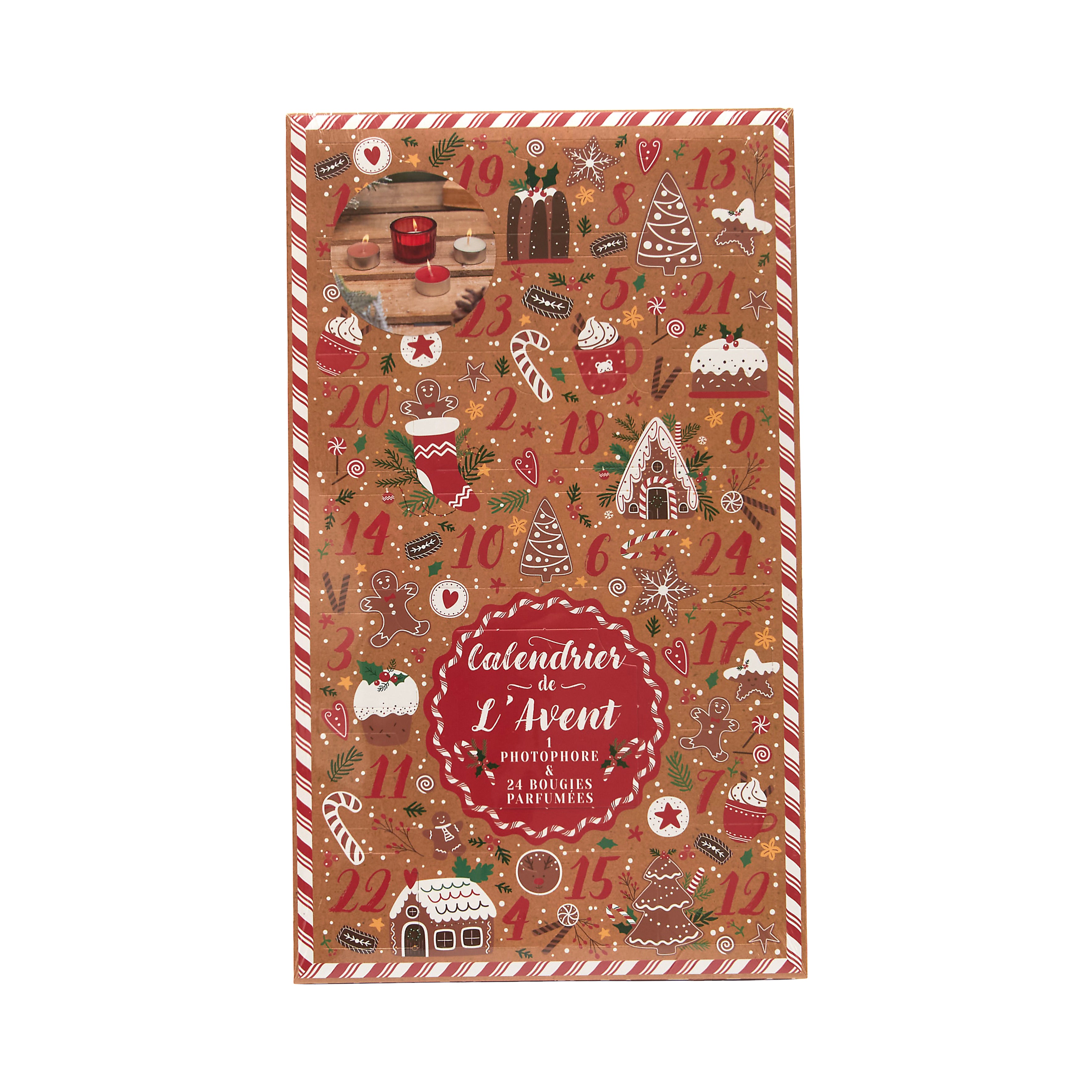 CALENDRIER BOUGIE PARFUMEE PHOTOPHORE GINGER