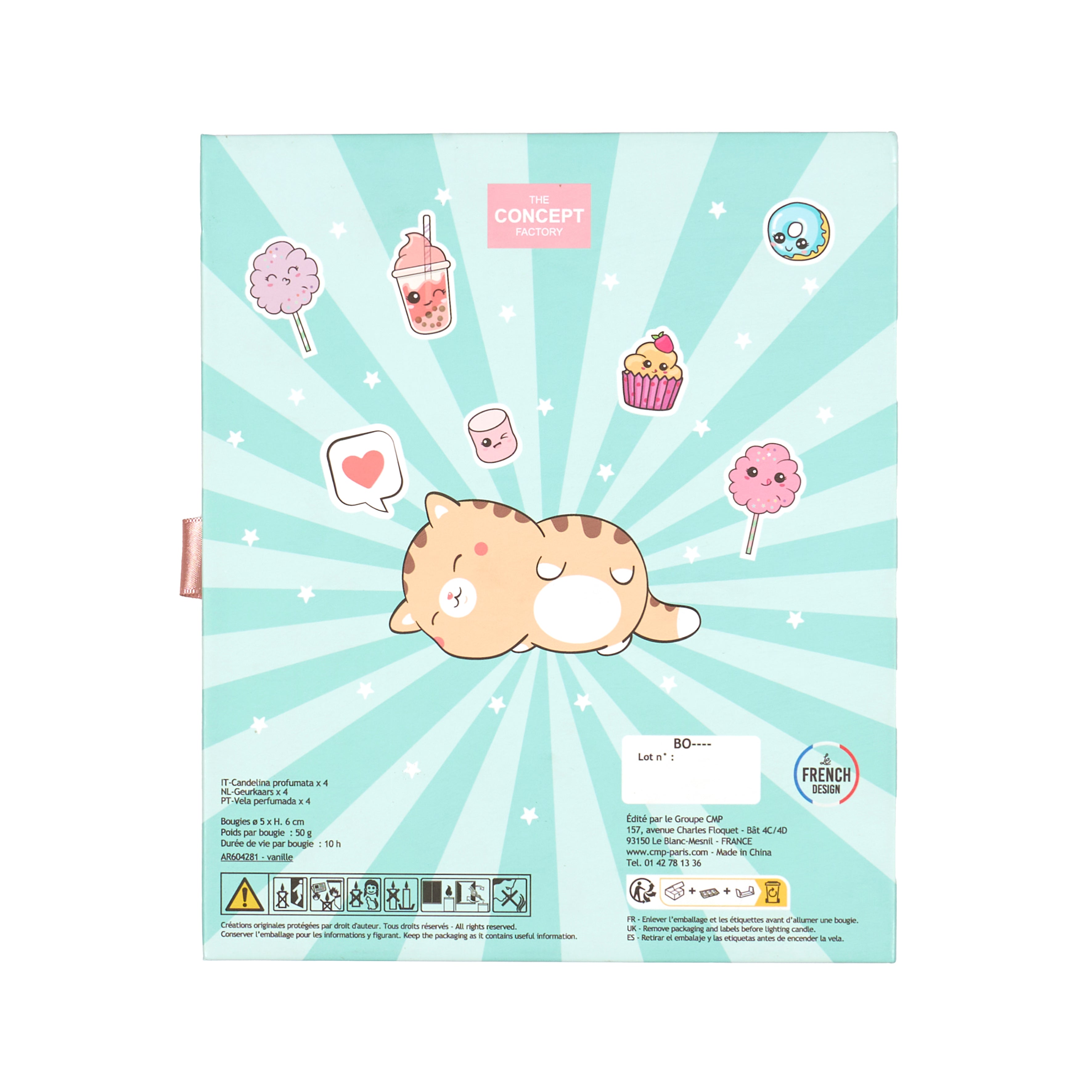 BOUGIE PARFUMEE X4 COFFRET KAWAII