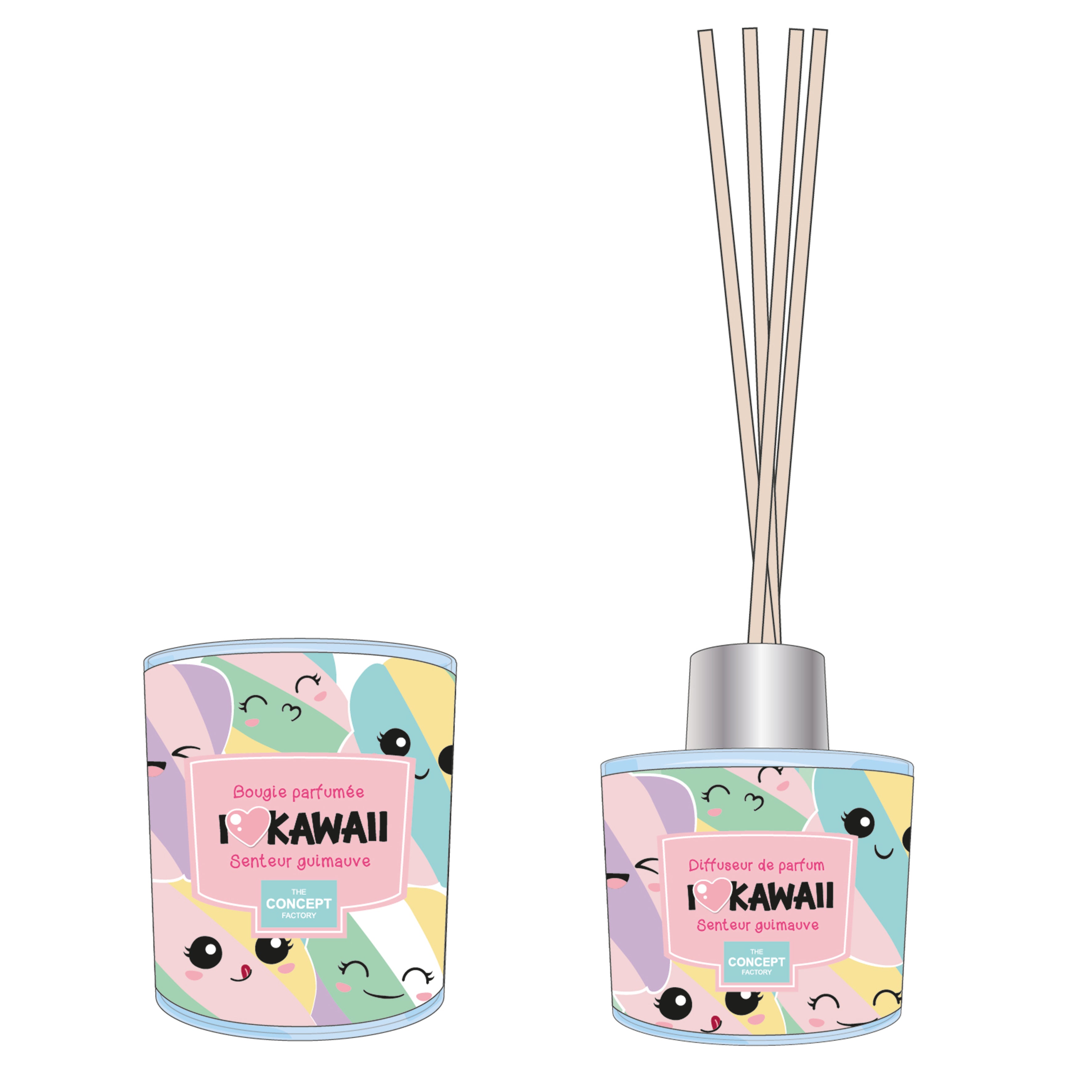 BOUGIE PARFUMEE ET DIFFUSEUR COFFRET KAWAII