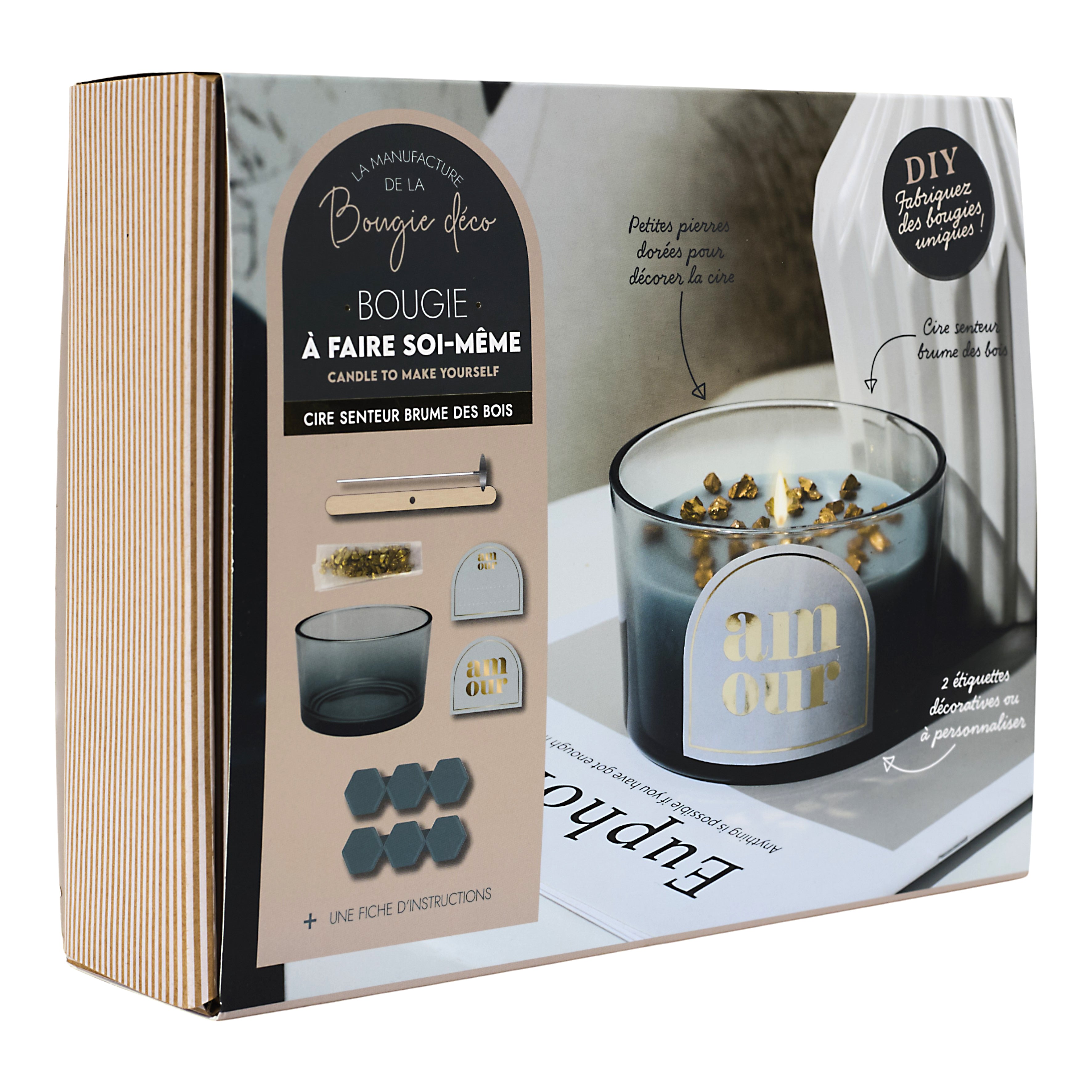 BOUGIE PIERRE A FAIRE SOI MEME COFFRET DIY