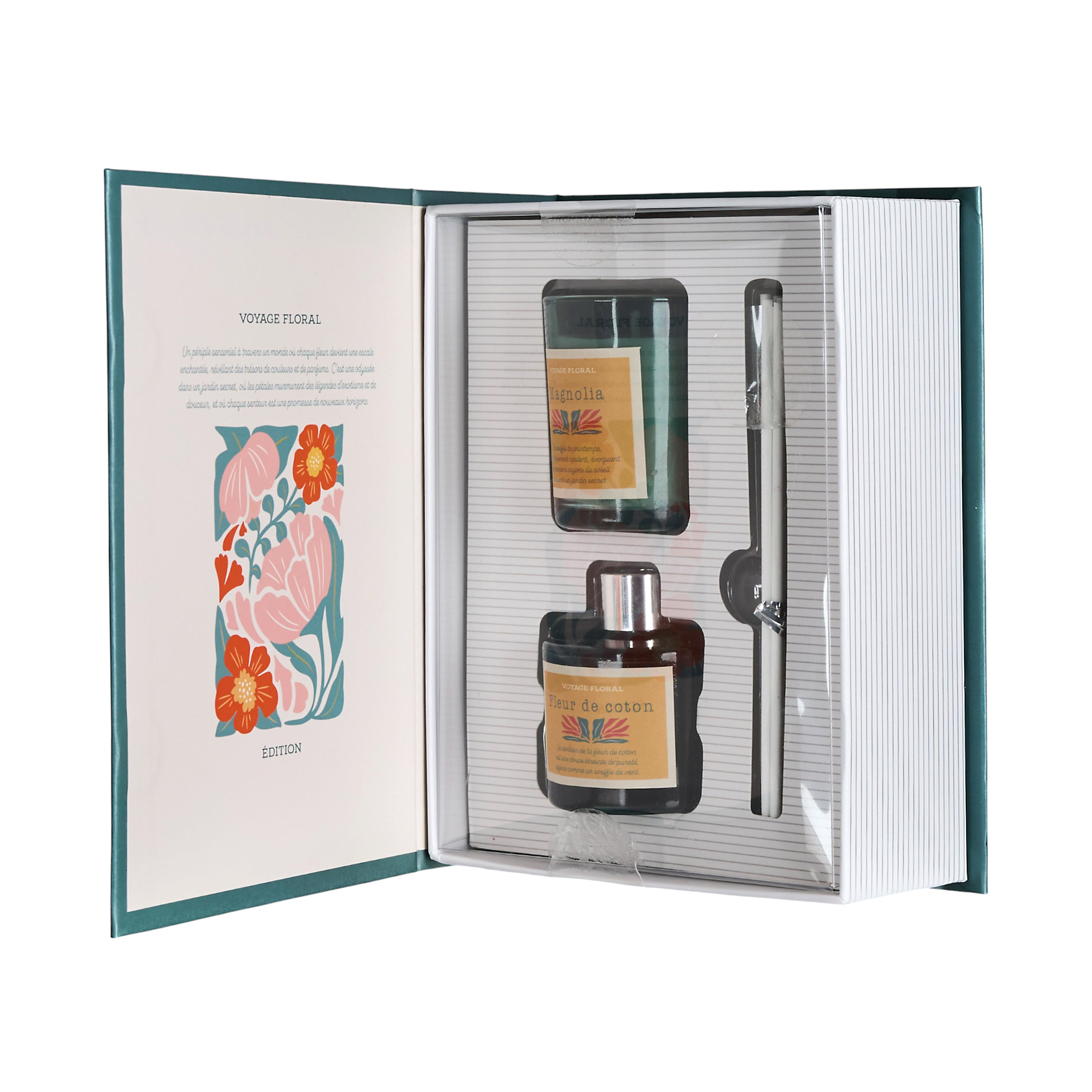 BOUGIE PARFUMEE ET DIFFUSEUR COFFRET FLOWER