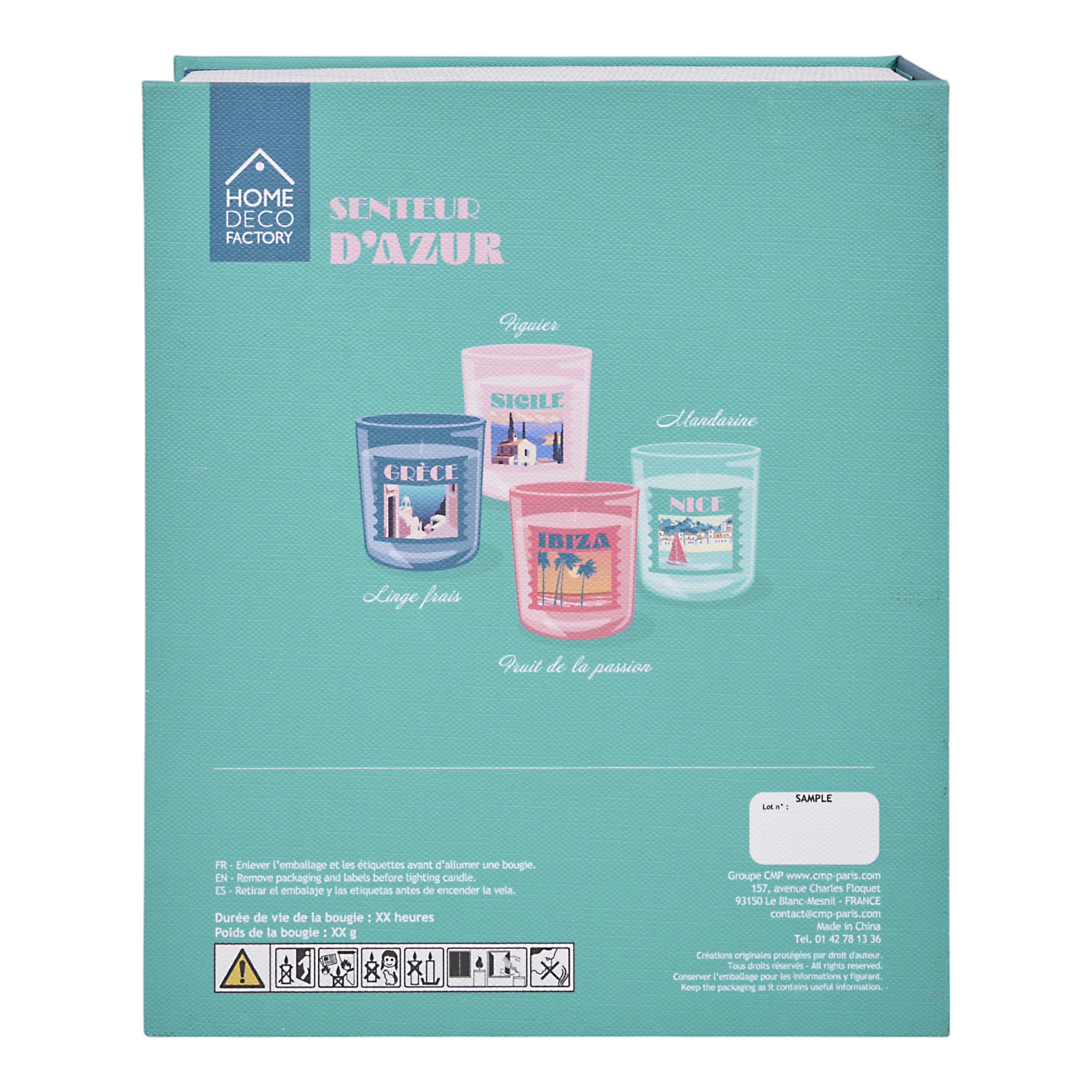 BOUGIE PARFUMEE X4 COFFRET VOYAGE