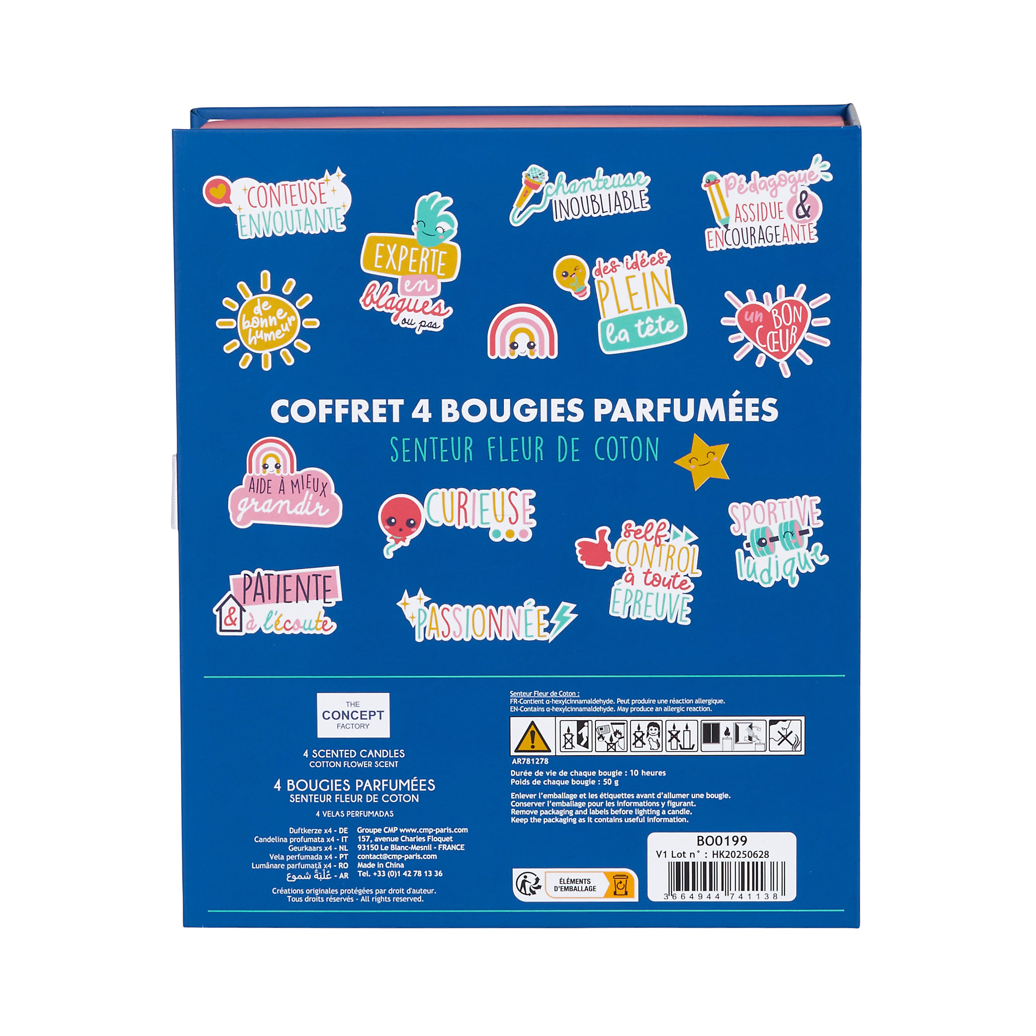 BOUGIE PARFUMEE X4 COFFRET MERCI