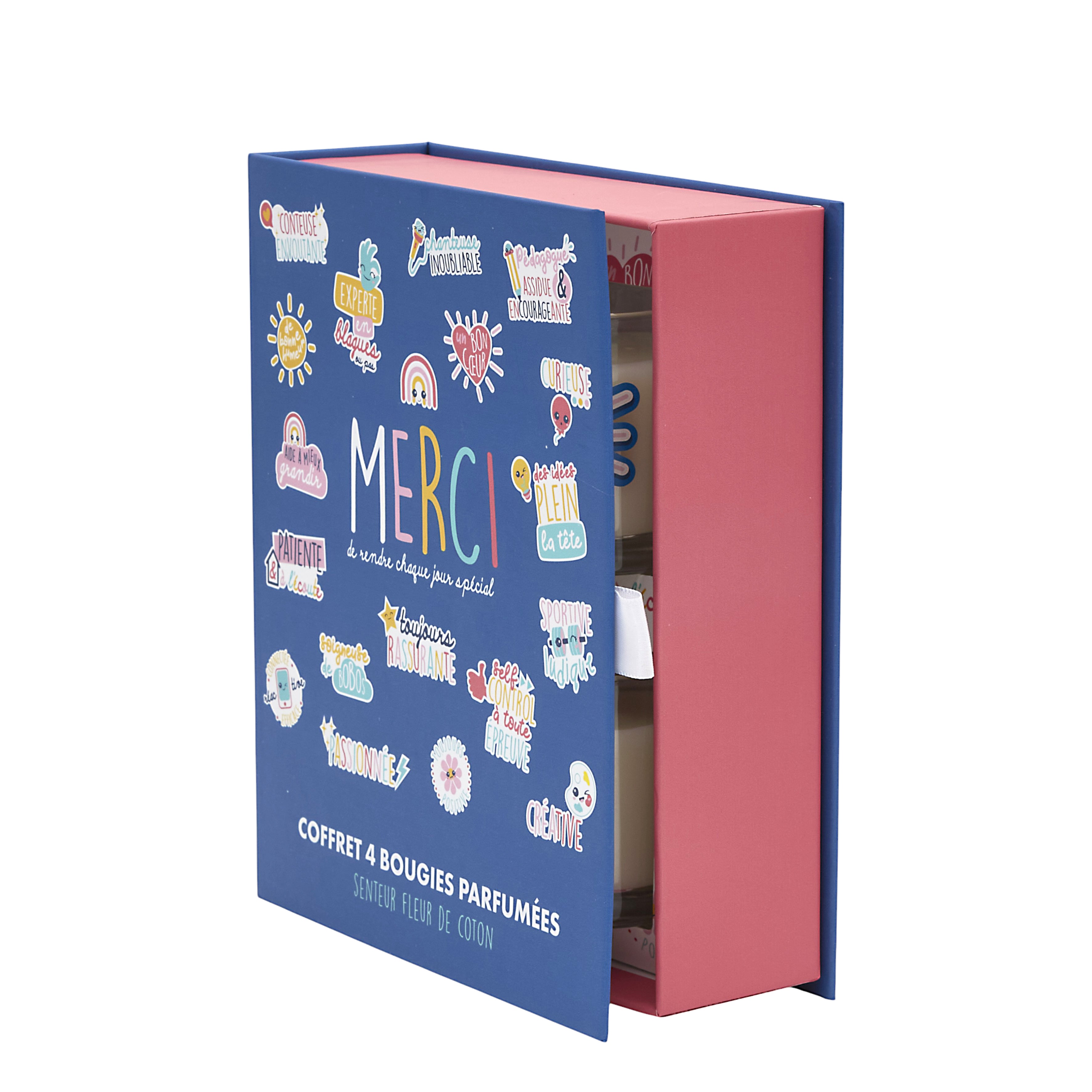 BOUGIE PARFUMEE X4 COFFRET MERCI
