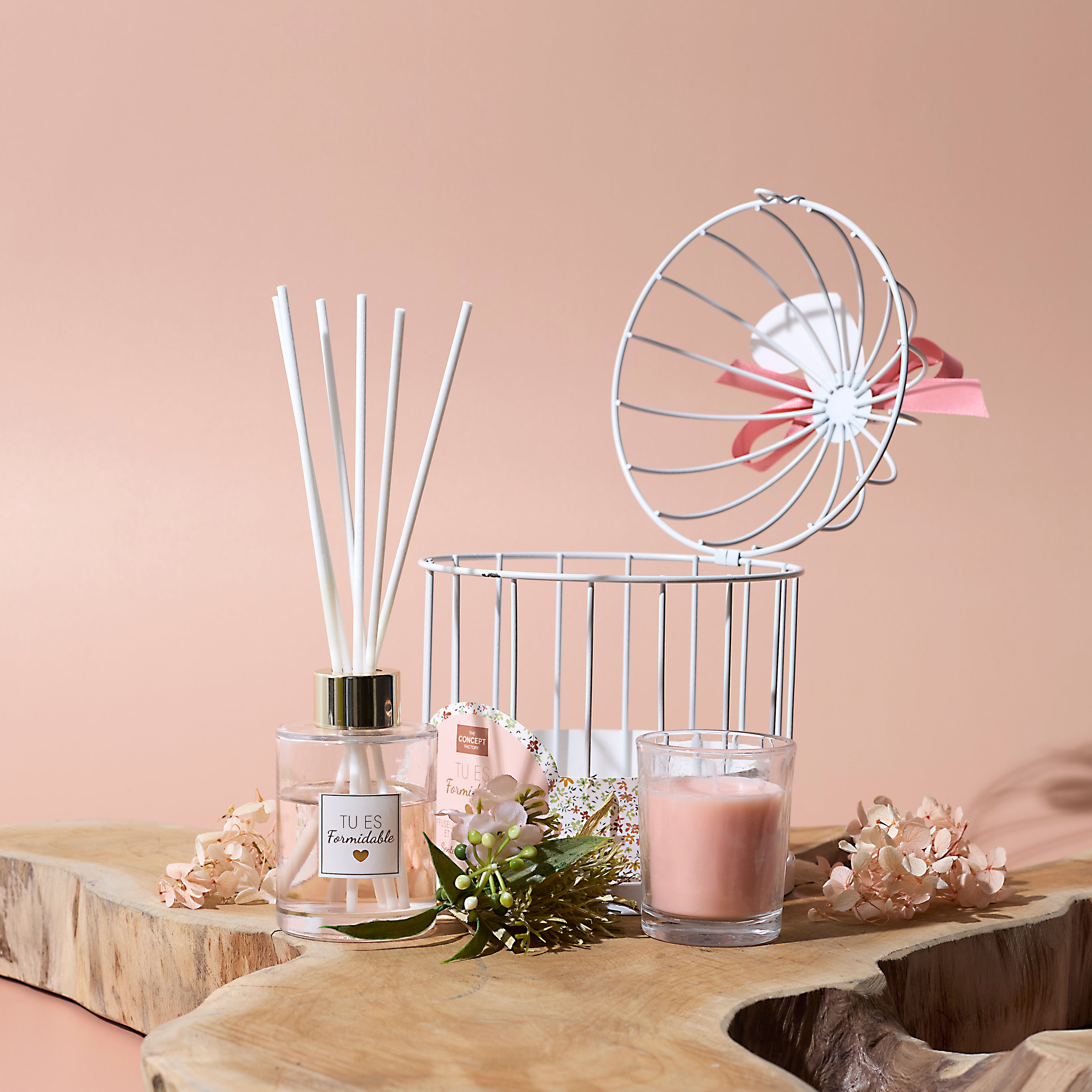 COFFRET SENTEUR CAGE DIFFUSEUR ET BOUGIE