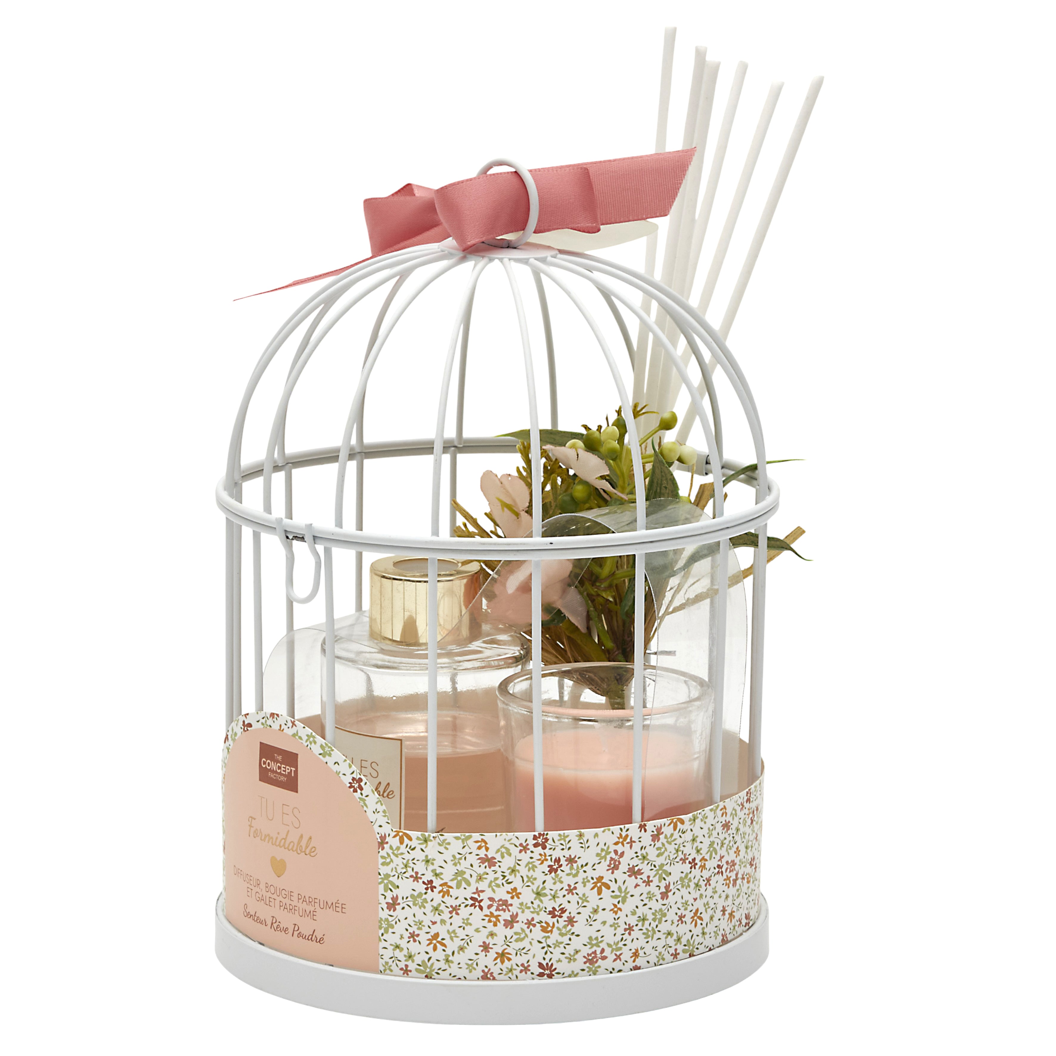 COFFRET SENTEUR CAGE DIFFUSEUR ET BOUGIE