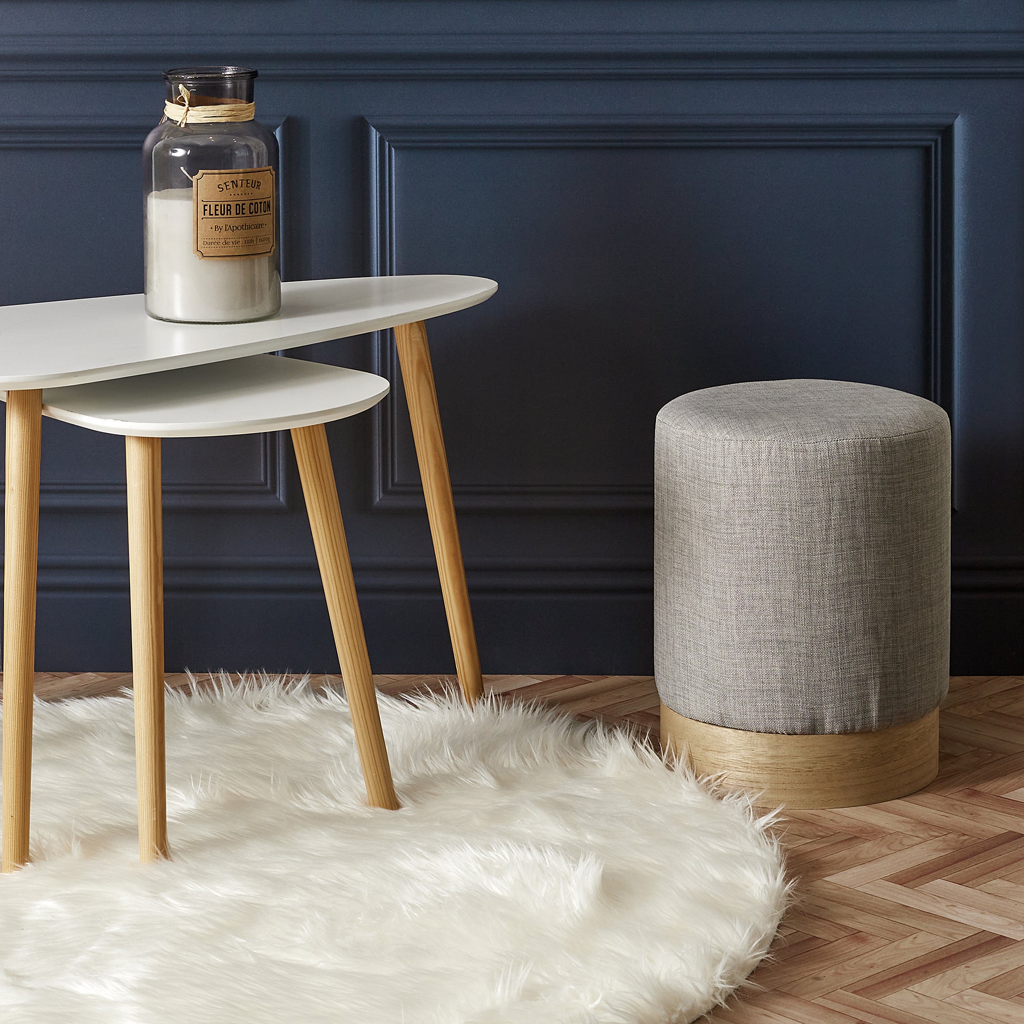 BOUGIE PARFUMEE FLEUR COTON APOTHICAIRE H25.5CM