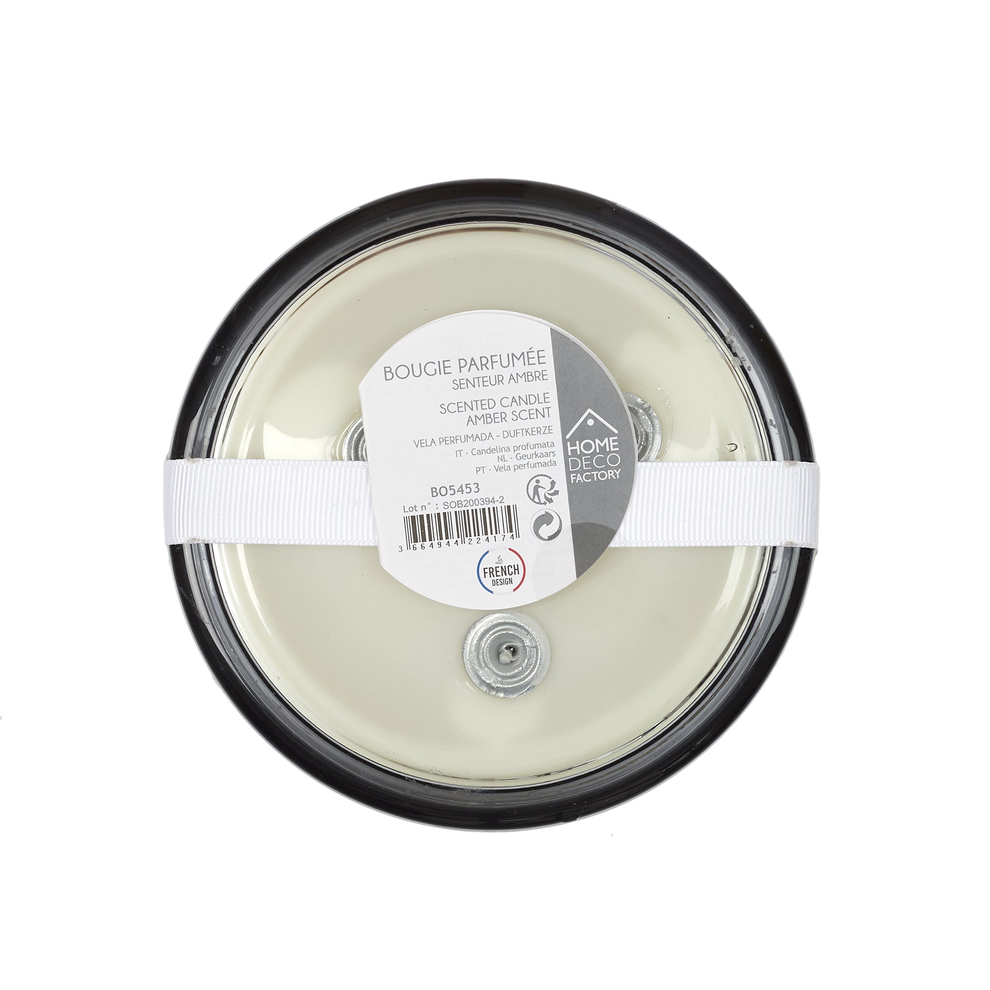 BOUGIE PARFUMEE 3 MECHES GRIS HARMONY D13CM