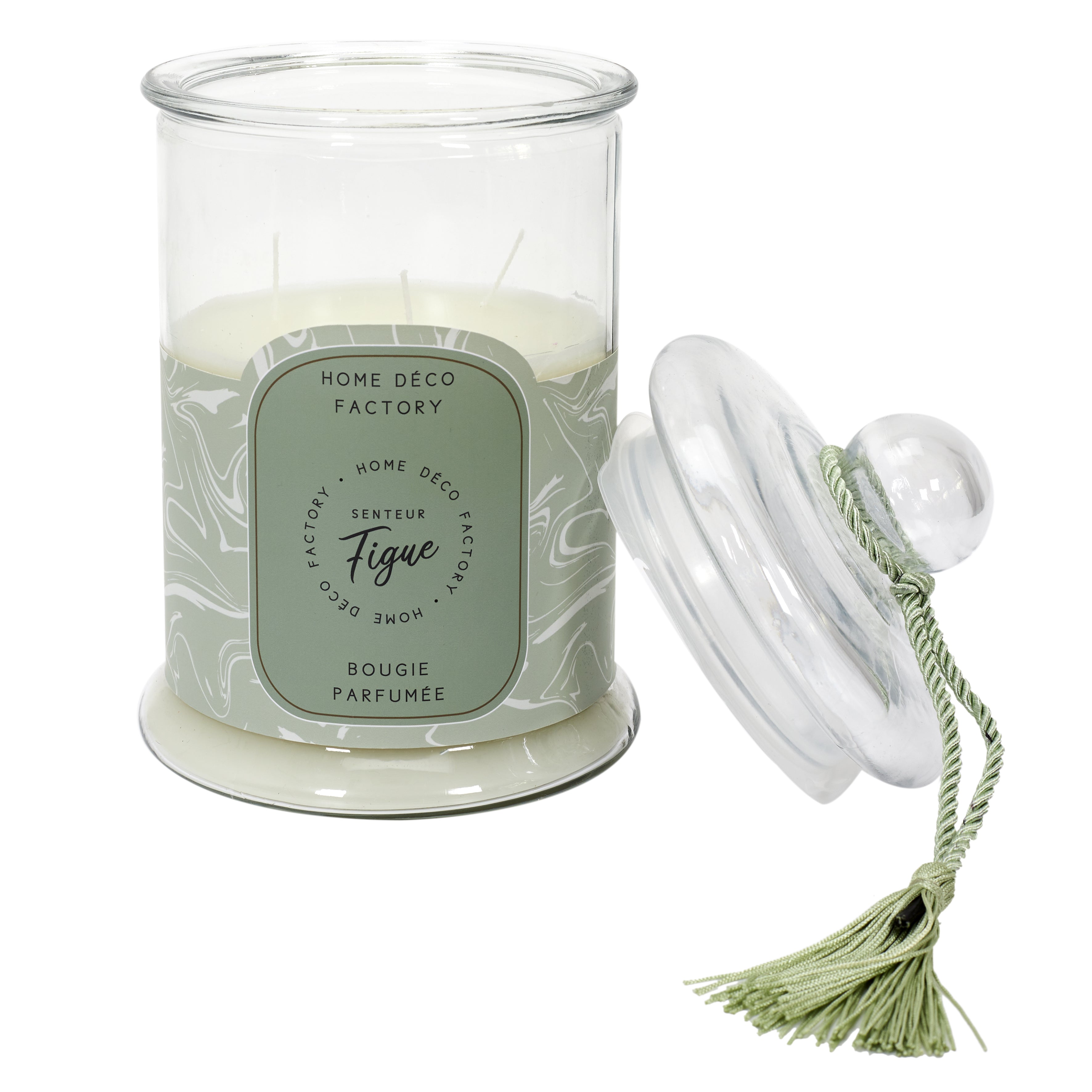 BOUGIE PARFUMEE BONBONNIERE VERTE H29CM