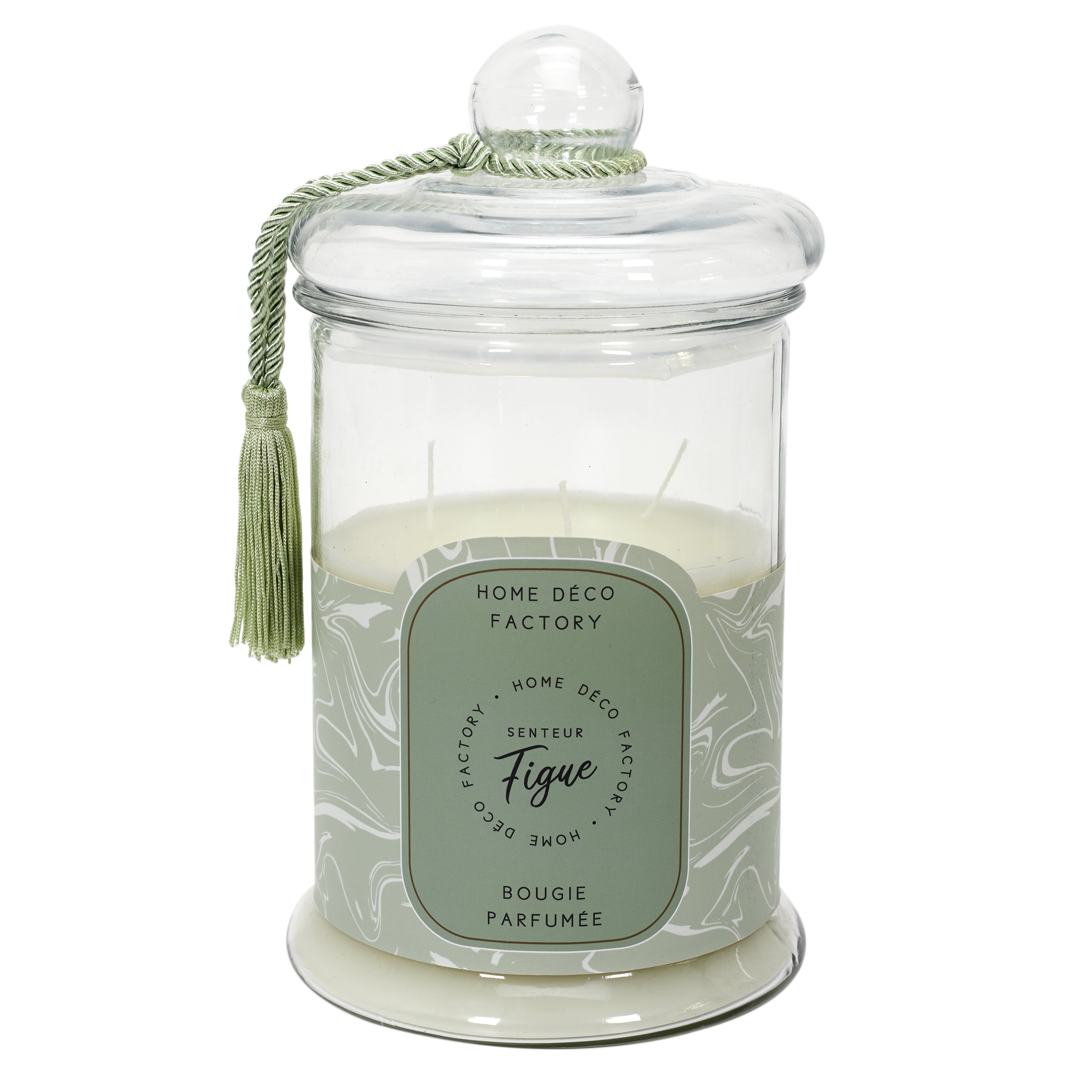BOUGIE PARFUMEE BONBONNIERE VERTE H29CM