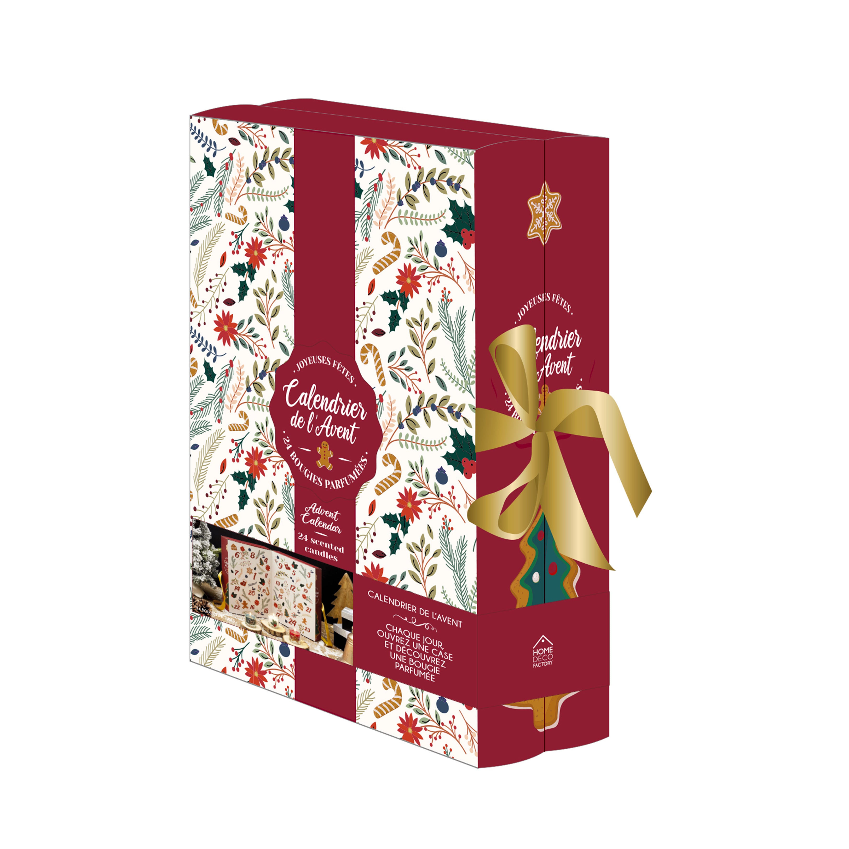 BOUGIE PARFURMEE X24 CALENDRIER NOEL GOURMAND
