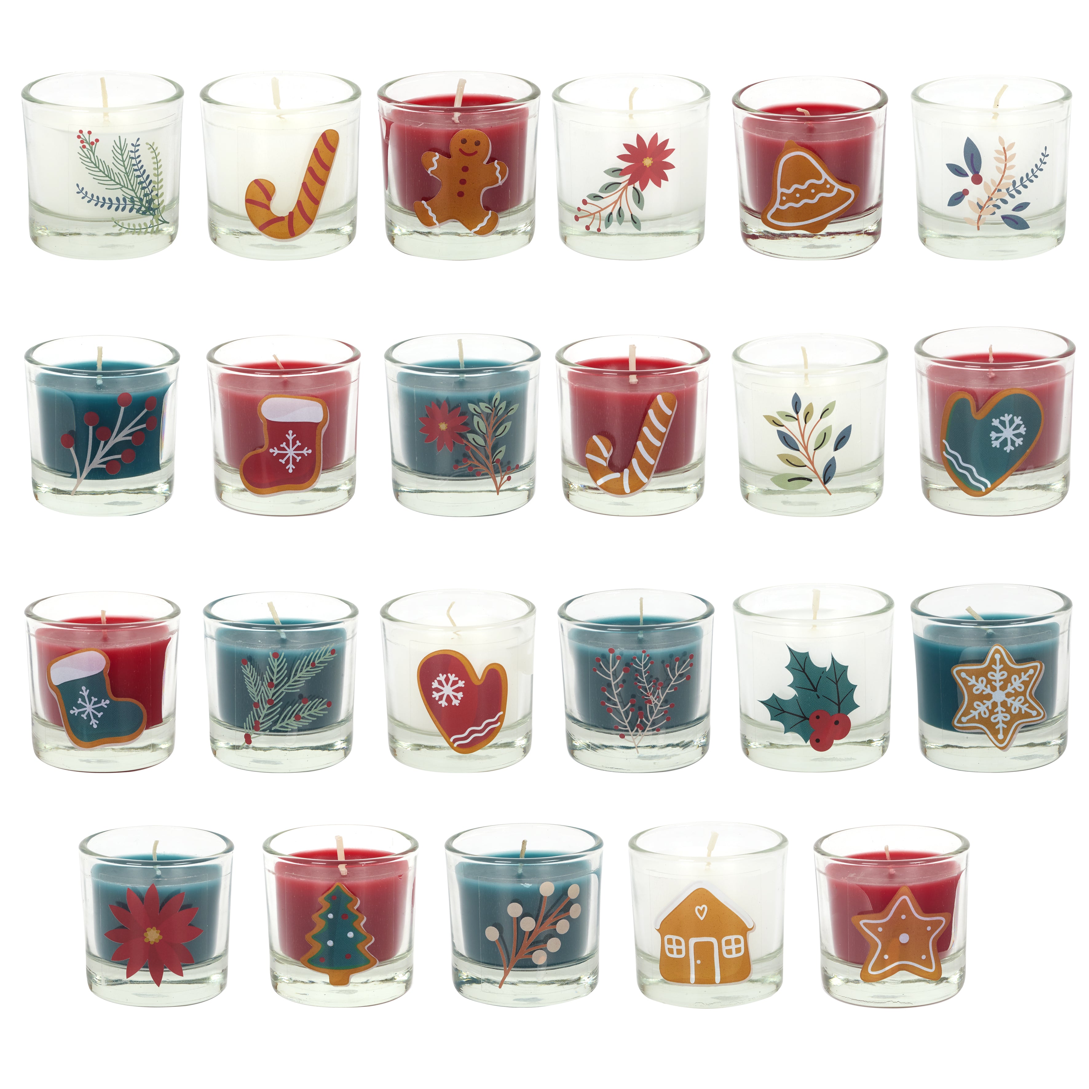 BOUGIE PARFURMEE X24 CALENDRIER NOEL GOURMAND