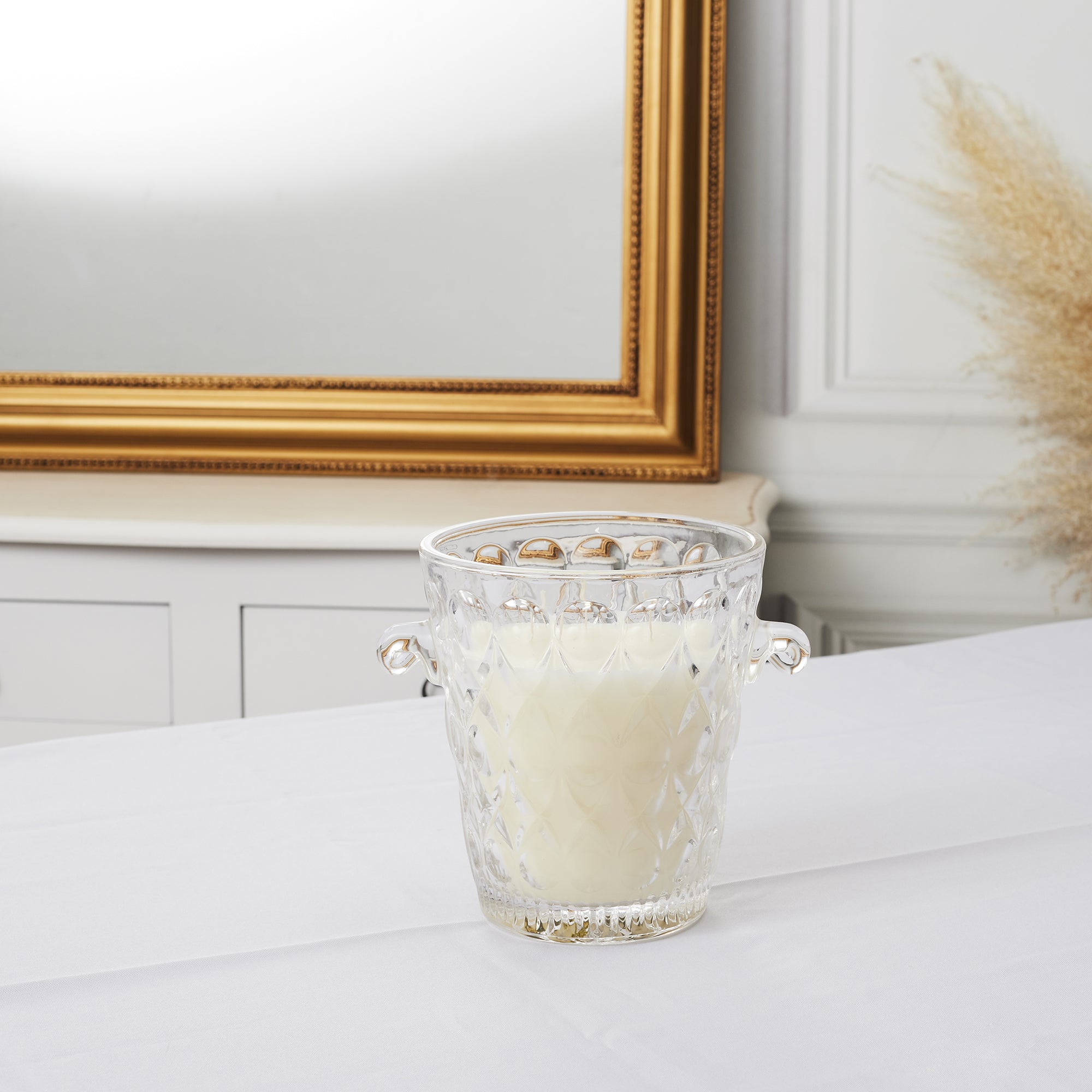 BOUGIE PARFUMEE SEAU CISELE H17.5CM