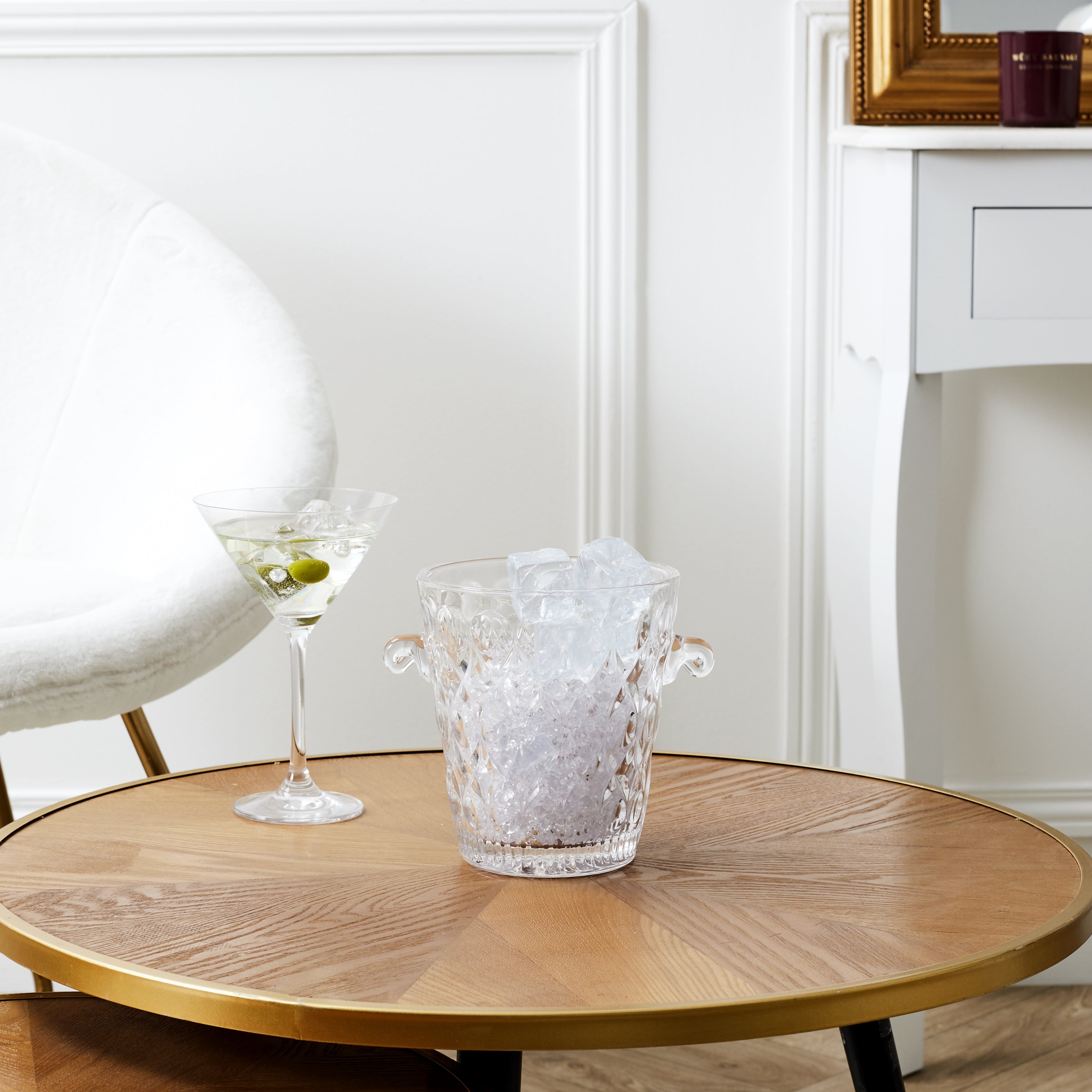 BOUGIE PARFUMEE SEAU CISELE H17.5CM