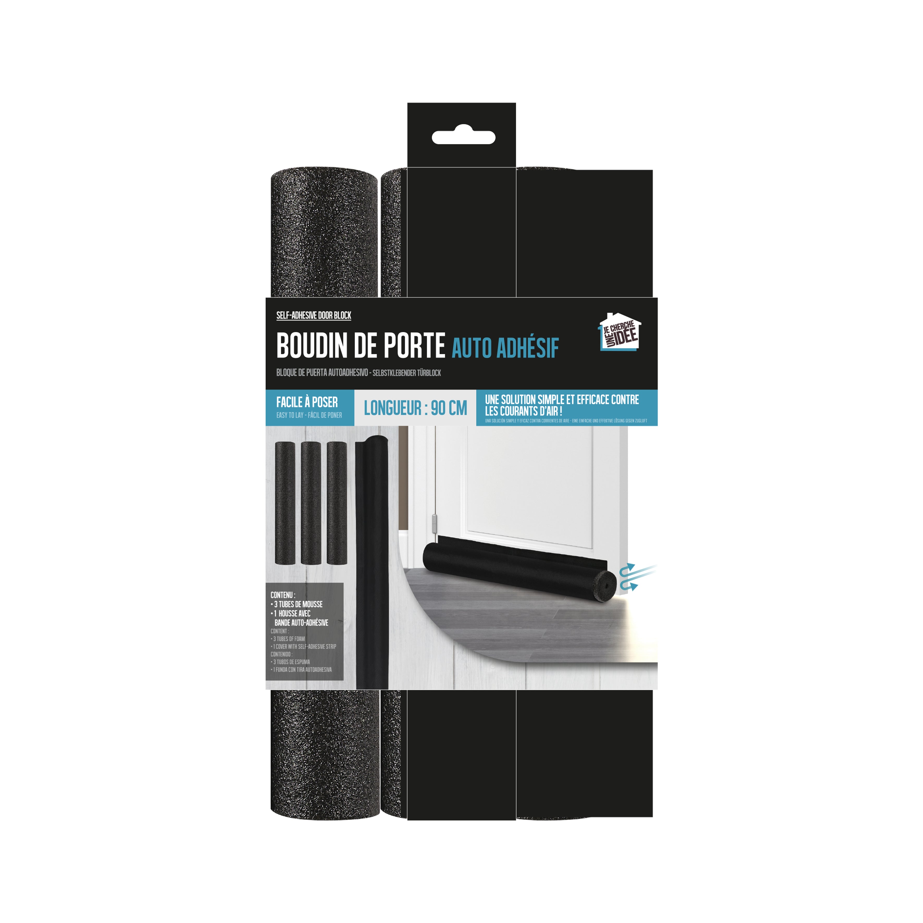 BOUDIN DE PORTE AUTO ADHESIF 90CM