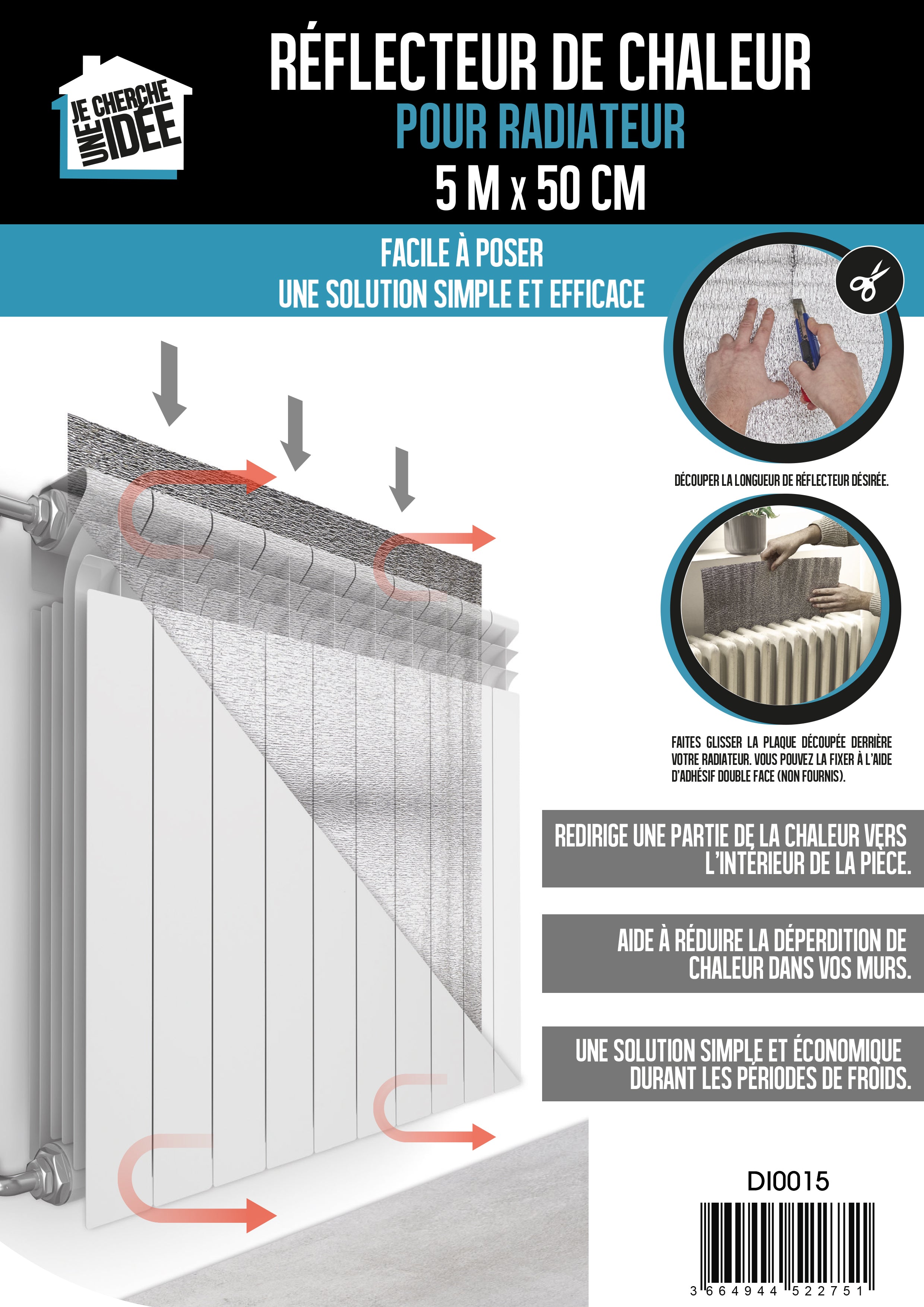 REFLECTEUR DE CHALEUR RADIATEUR 5M