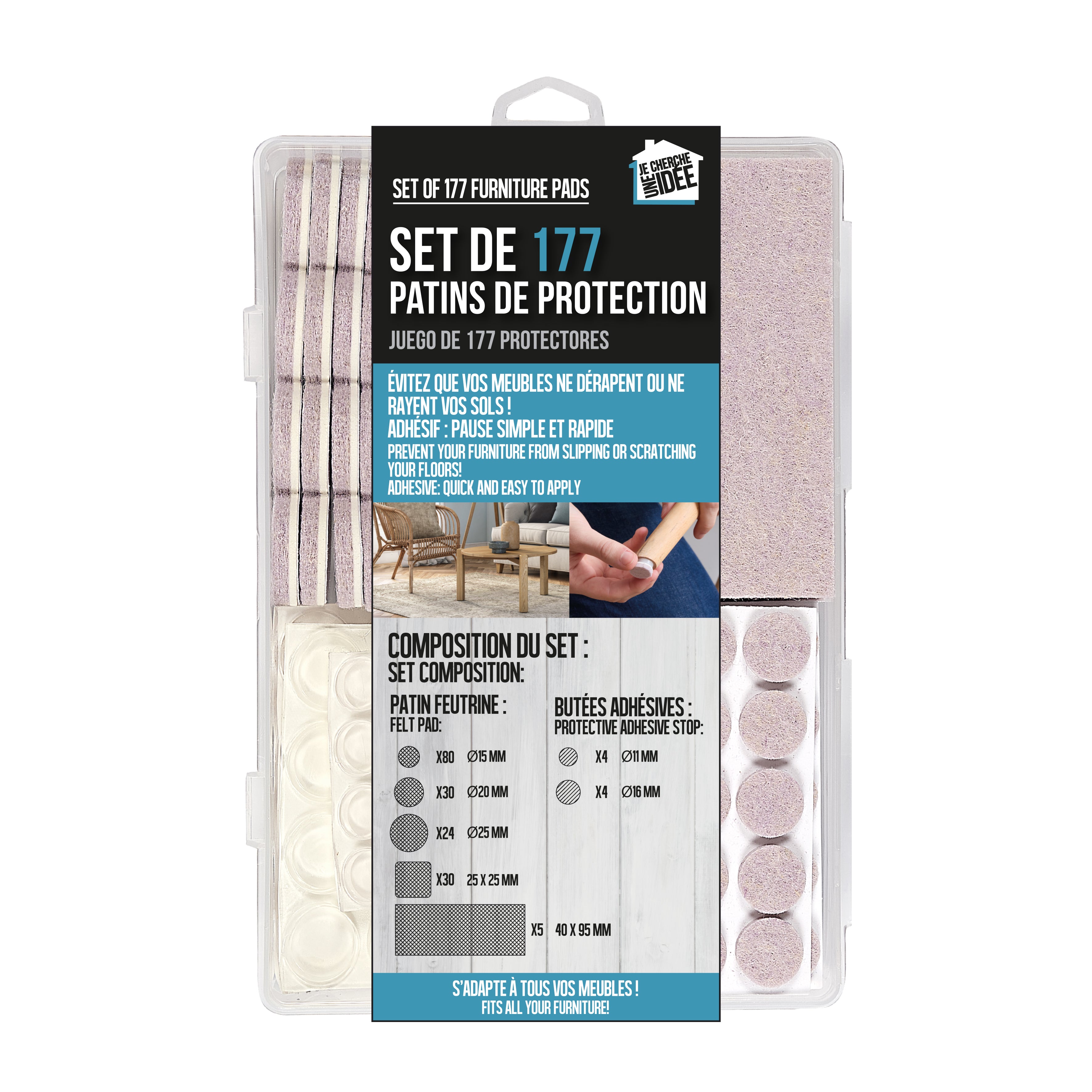 SET DE 177 PATINS DE PROTECTION