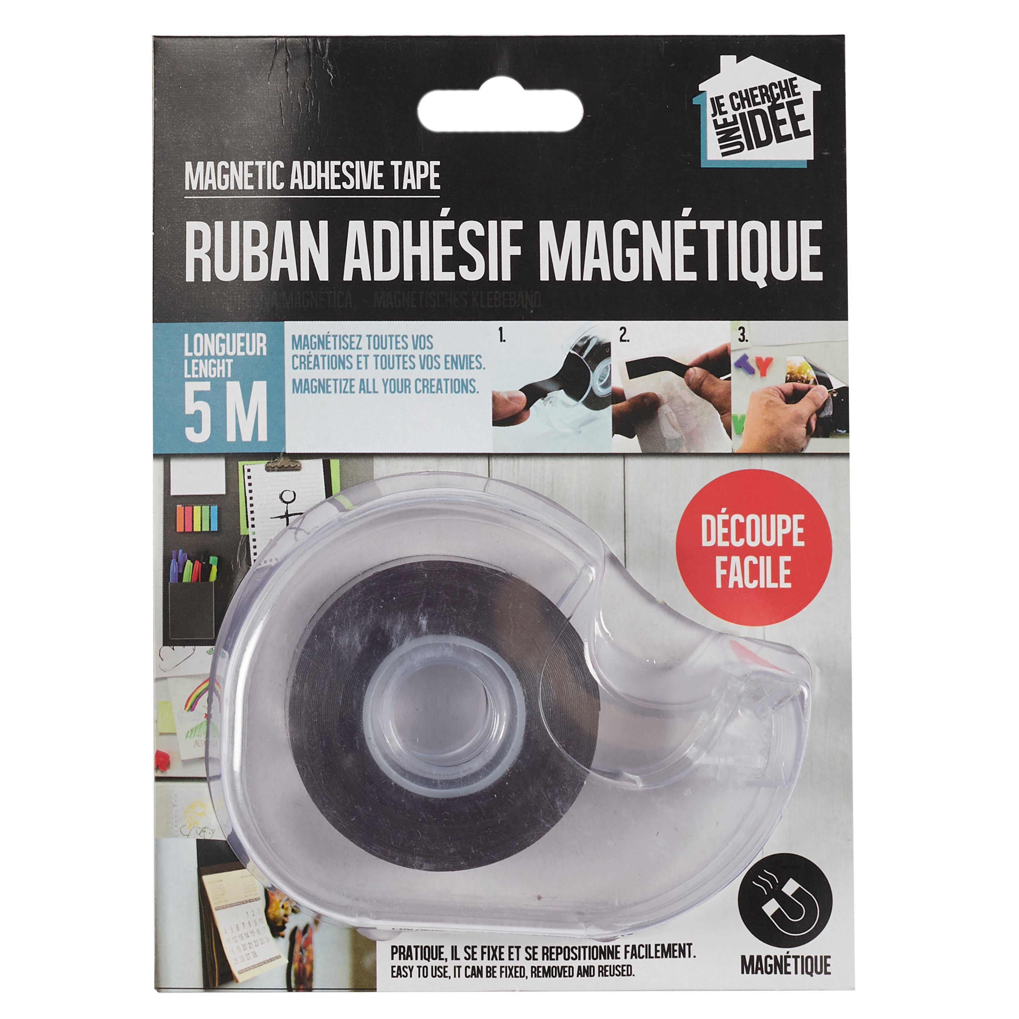 RUBAN MAGNETIQUE ADHESIF 500CM