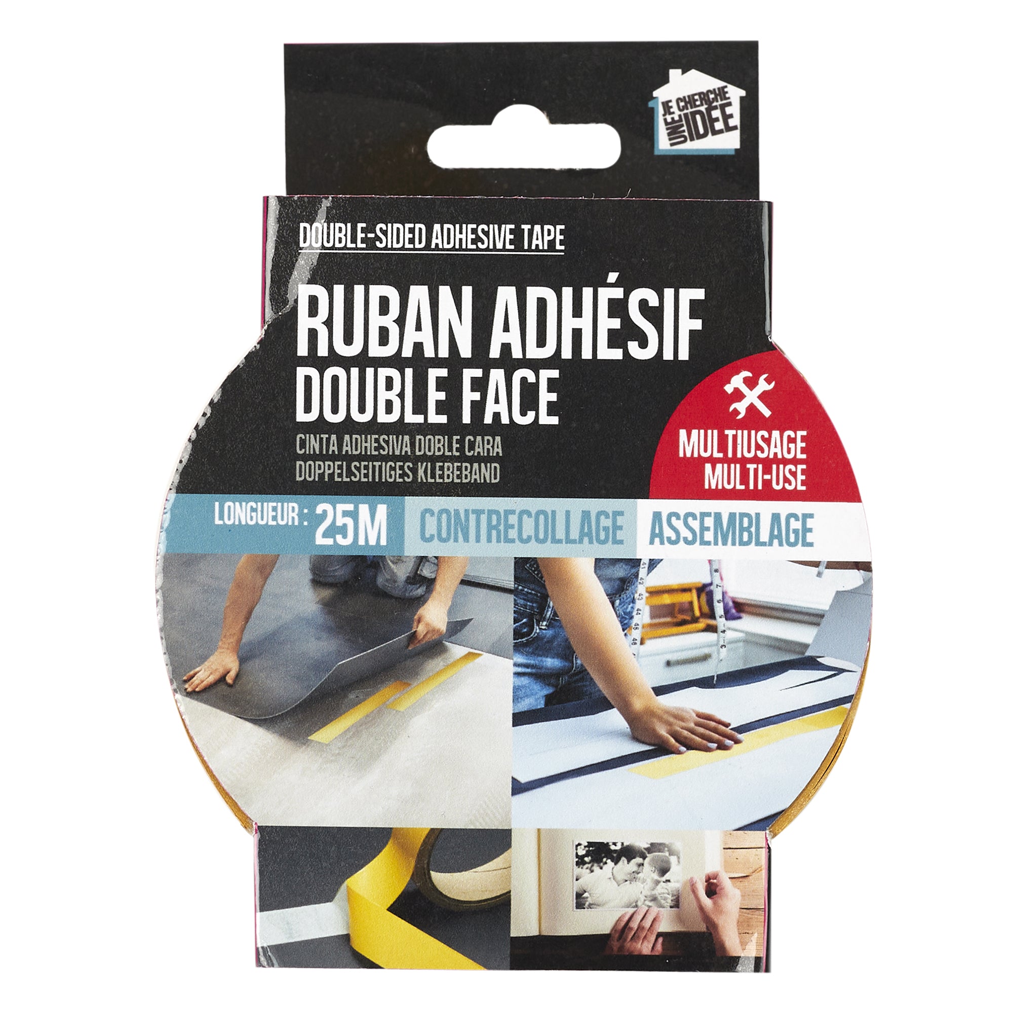 RUBAN ADHESIF DOUBLE FACE 50MMX25M
