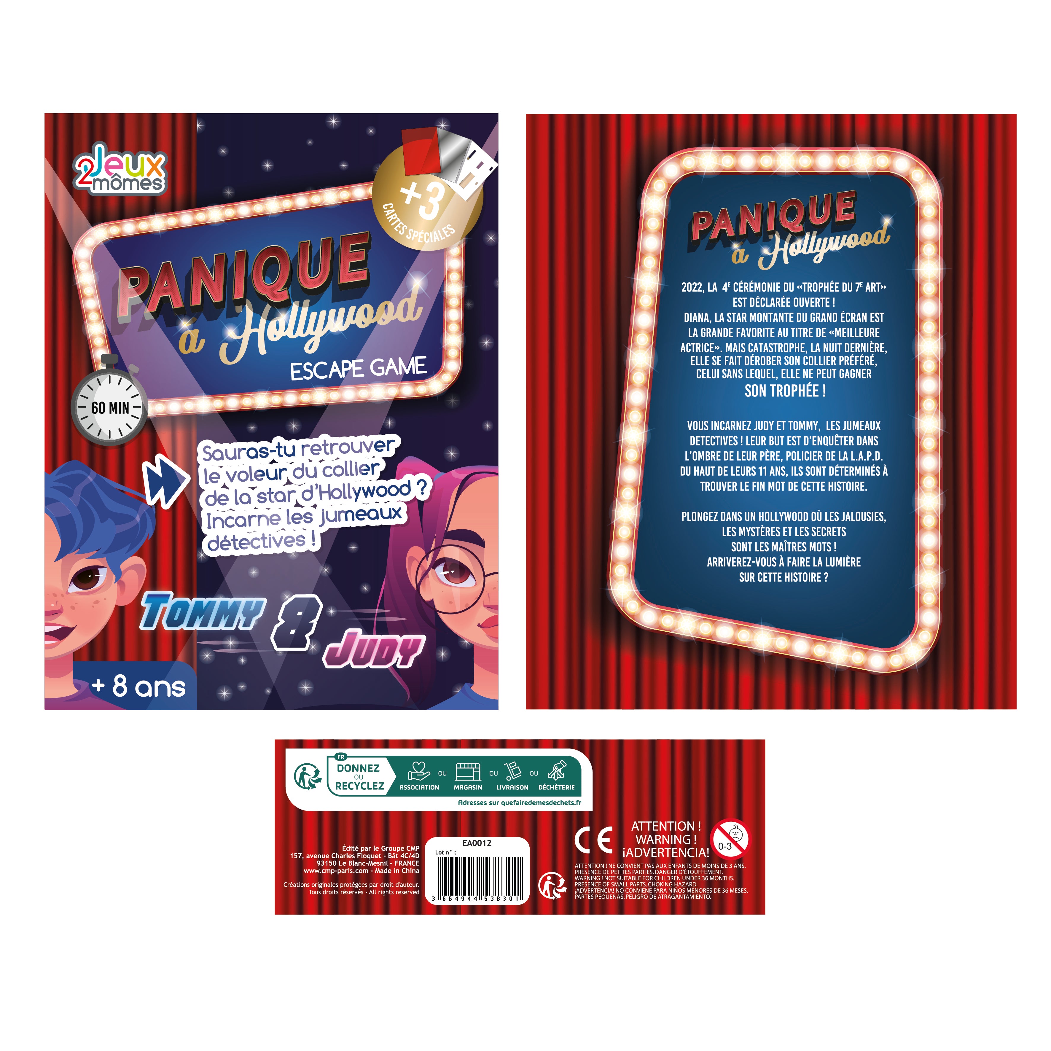 JEU ESCAPE GAME ENFANT PANIQUE A HOLLYWOOD