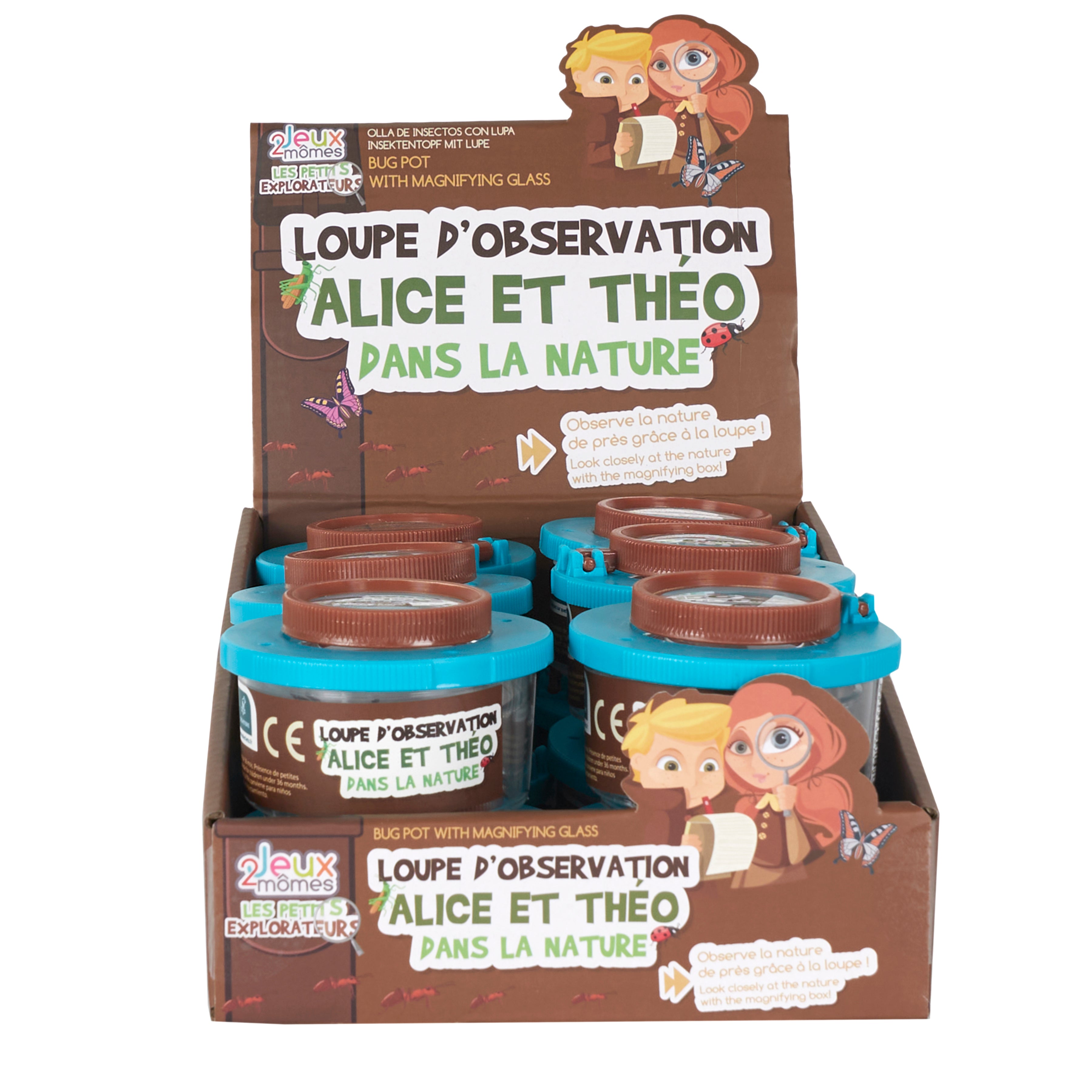 PETIT POT AVEC LOUPE POUR INSECTE