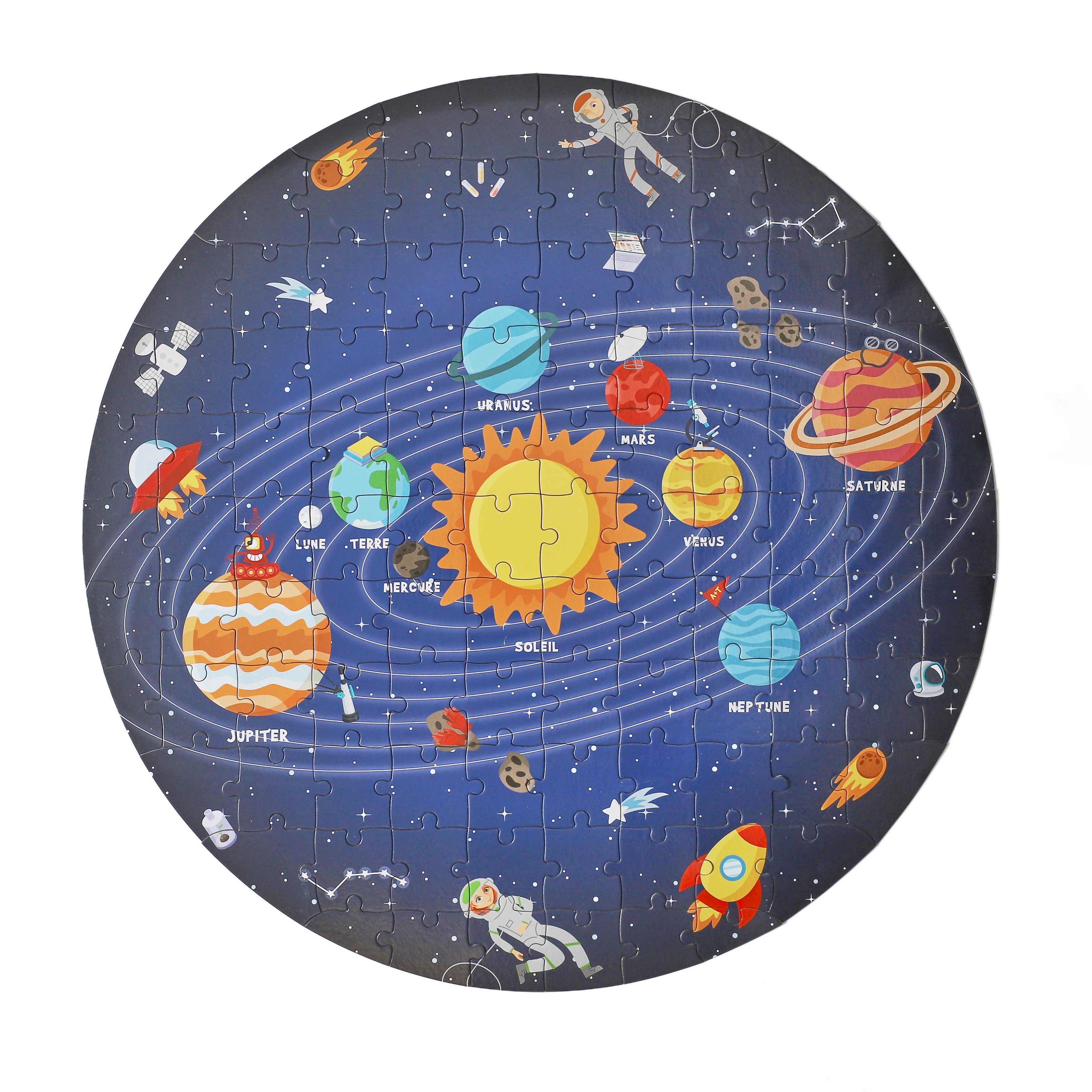 PUZZLE ROND SYSTEME SOLAIRE 100 PIECES