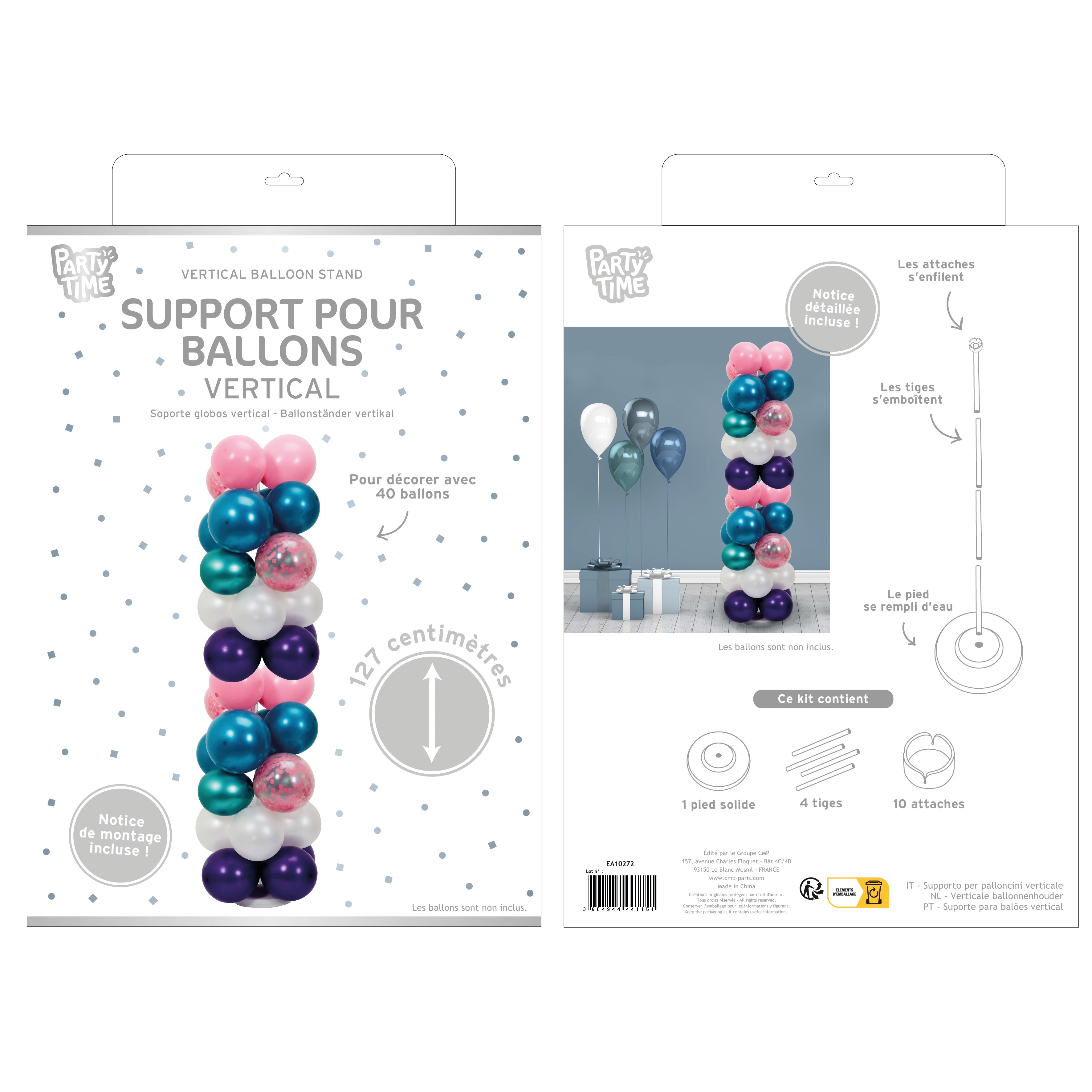 SUPPORT BALLON VERTICAL 127CM