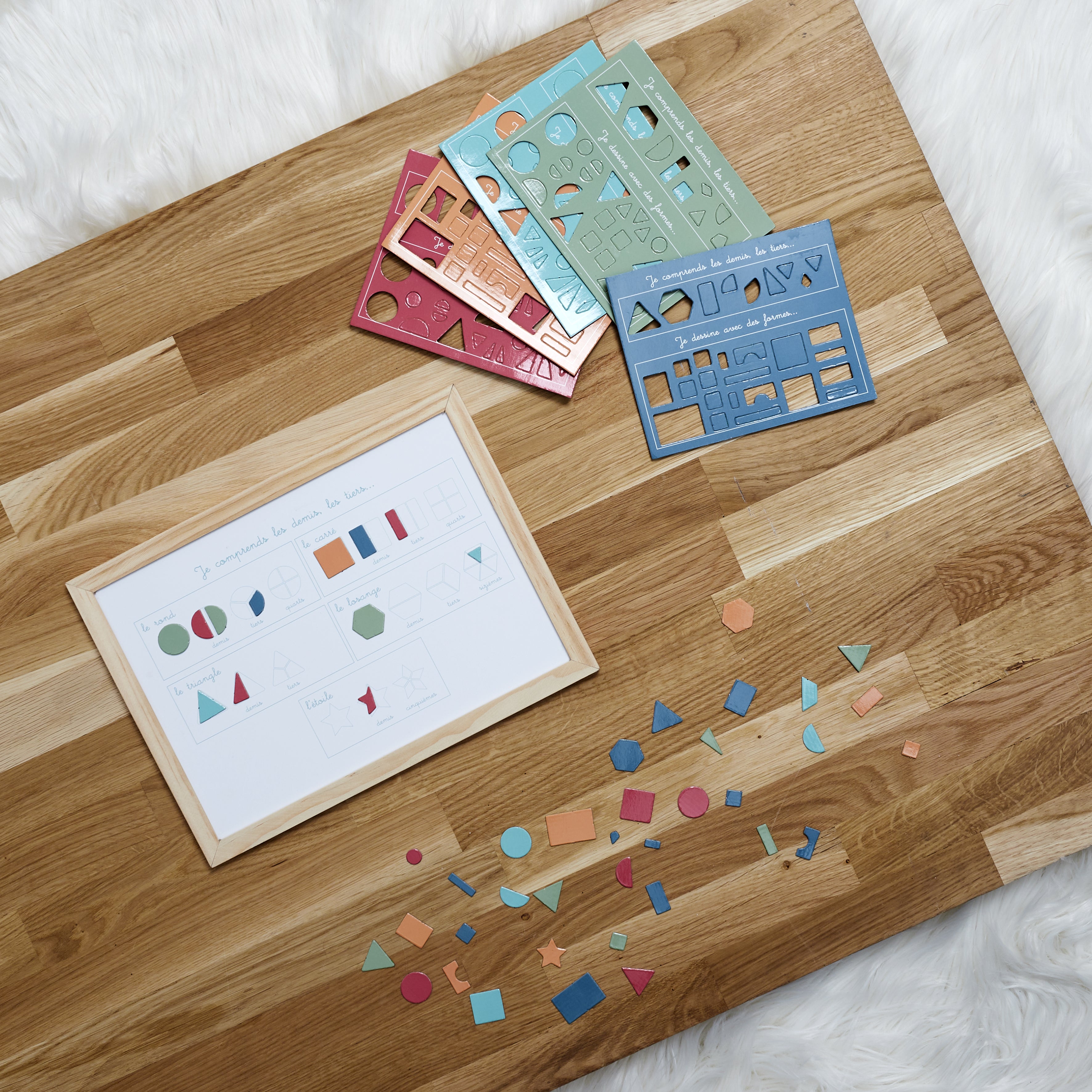 TABLEAU EN BOIS JE COMPRENDS LES FORMES