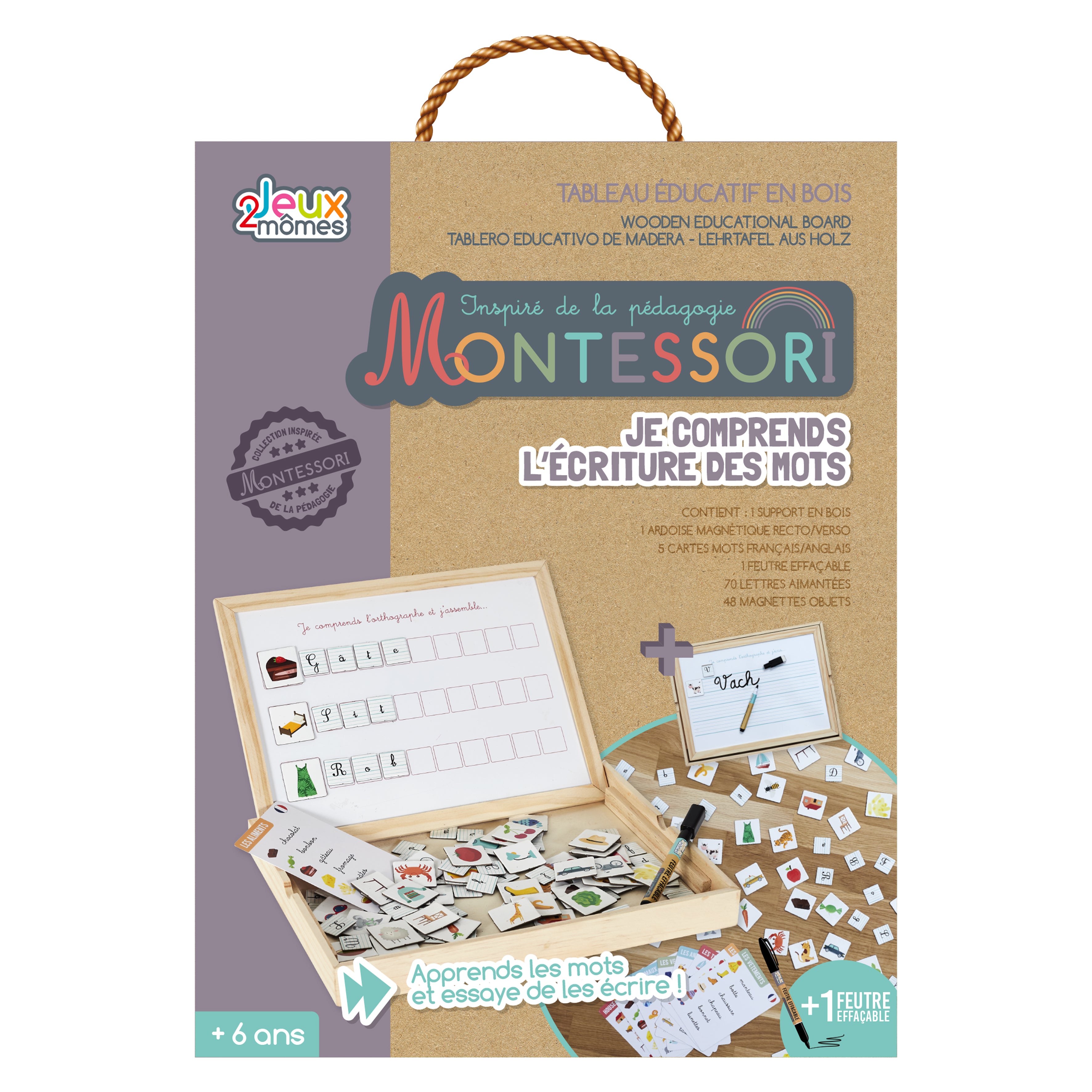TABLEAU EN BOIS JE COMPRENDS LES LETTRES