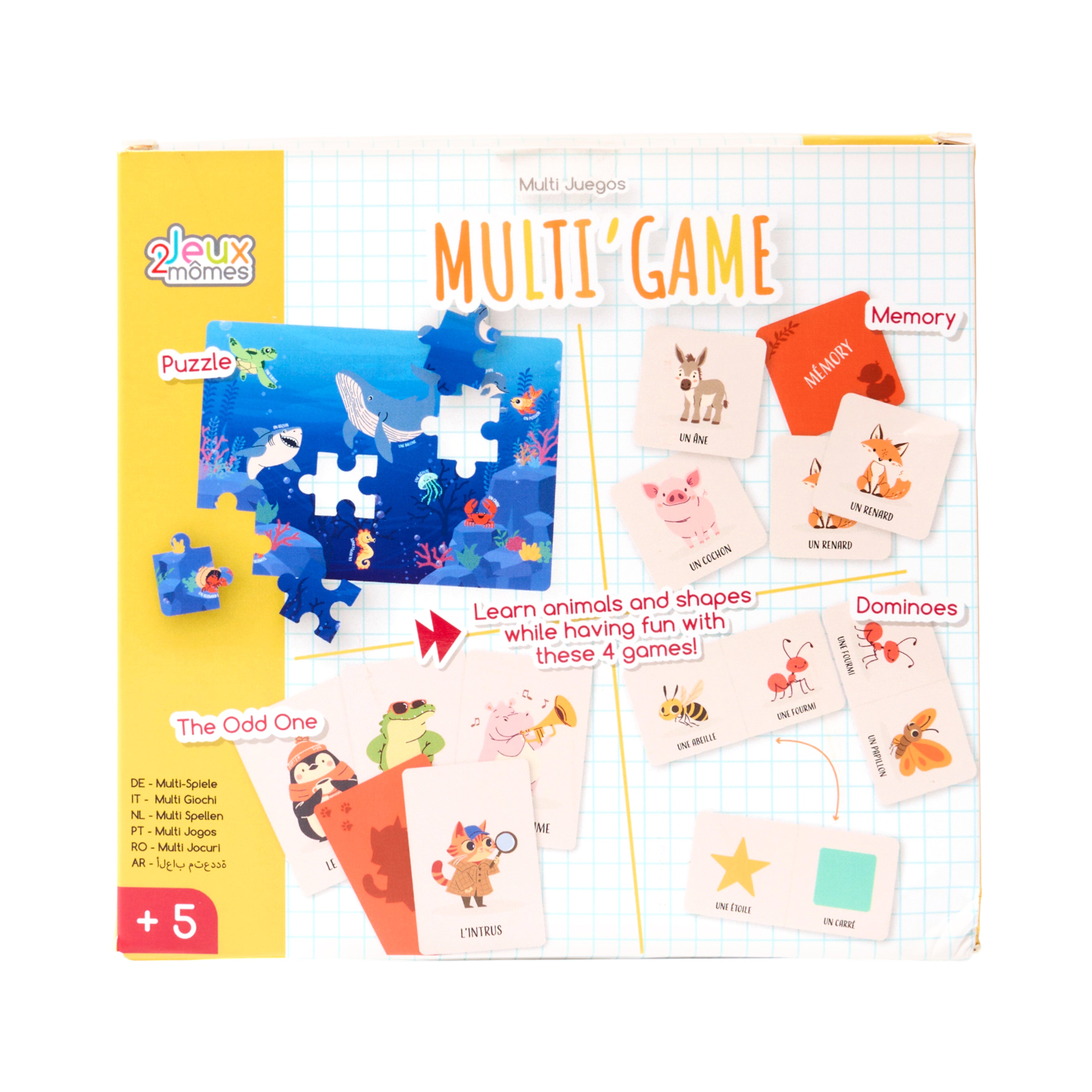 BOITE DE JEUX EDUCATIFS 4 EN 1
