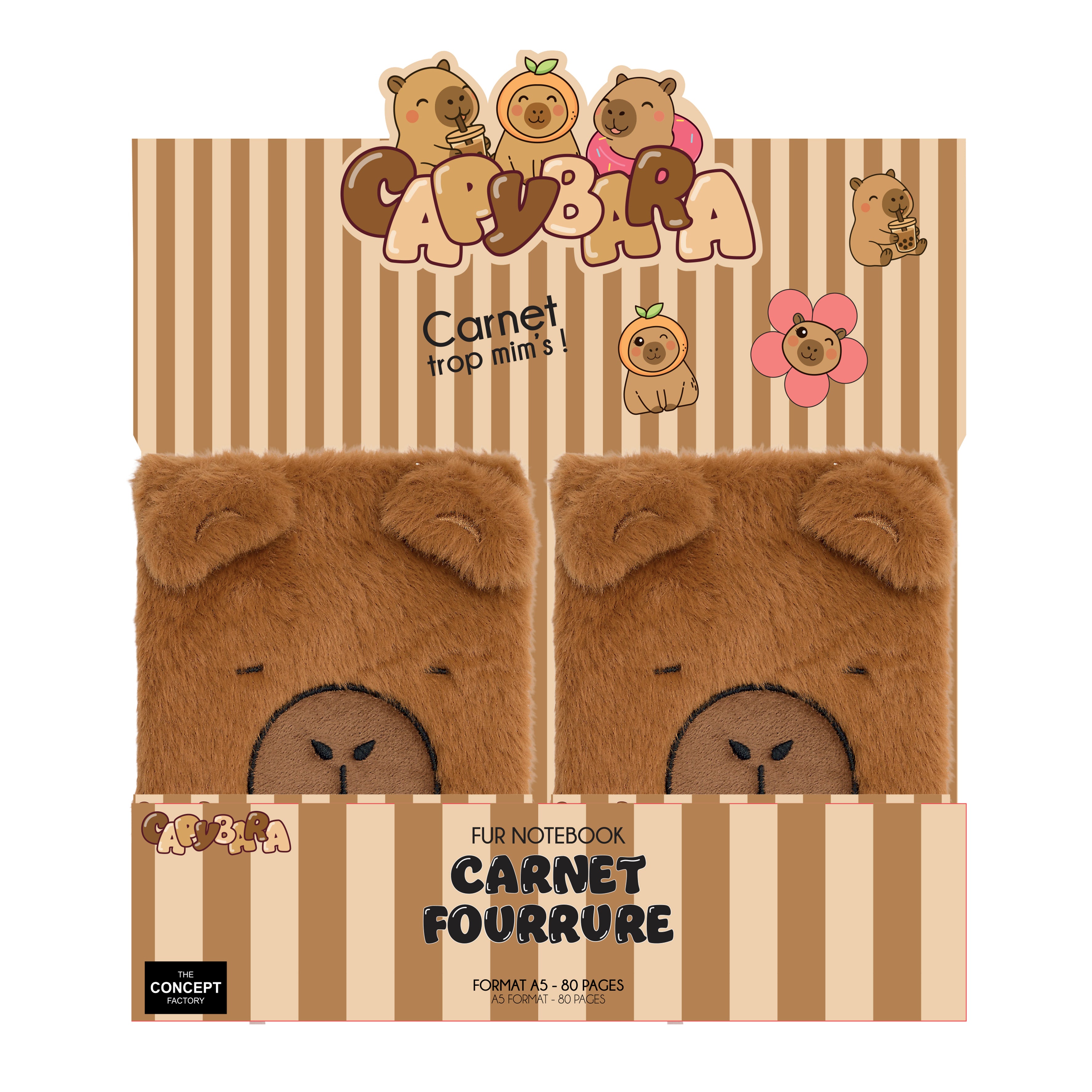CARNET IMITATION FOURRURE CAPYBARA A5