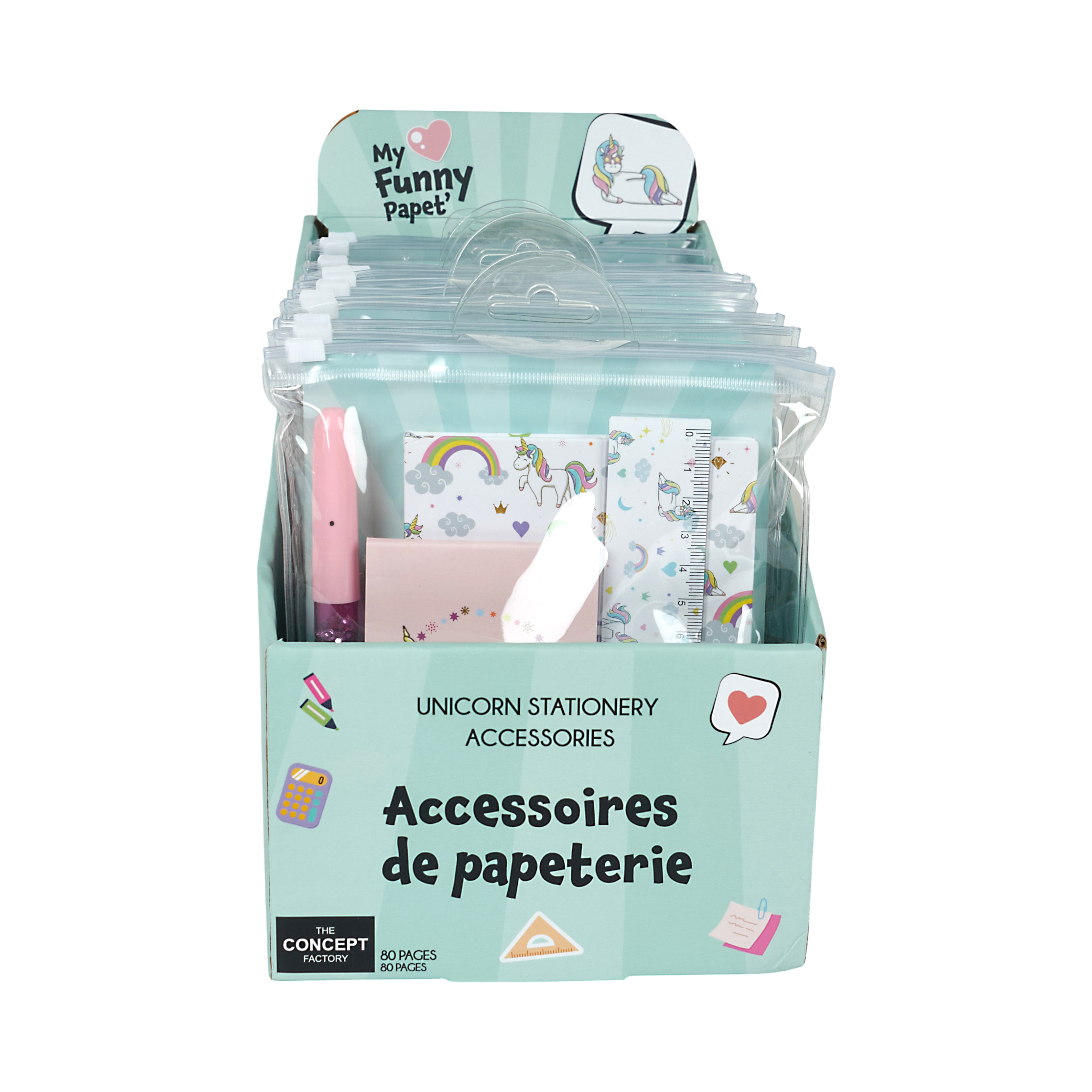 ACCESSOIRES PAPETERIE LICORNE LOT