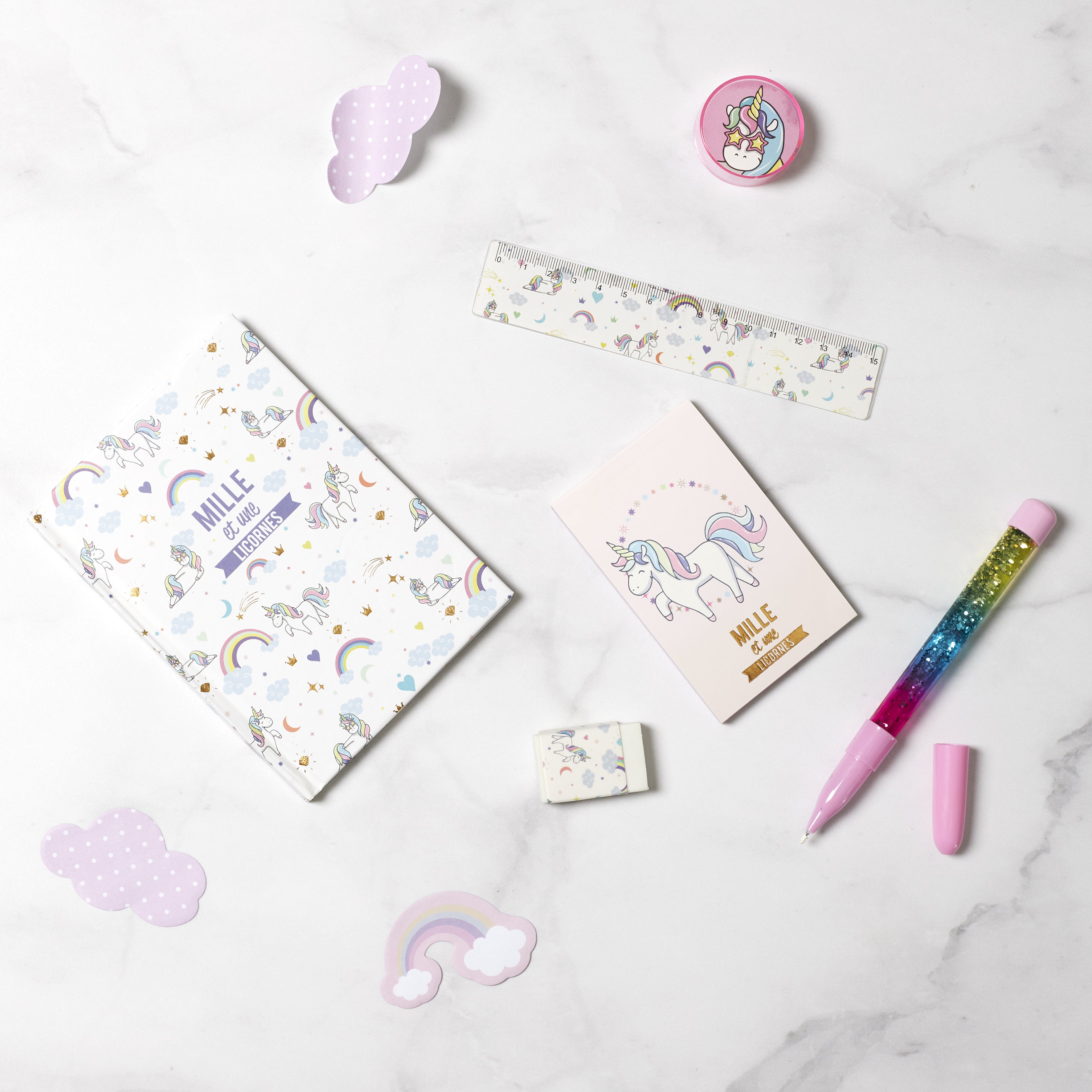 ACCESSOIRES PAPETERIE LICORNE LOT