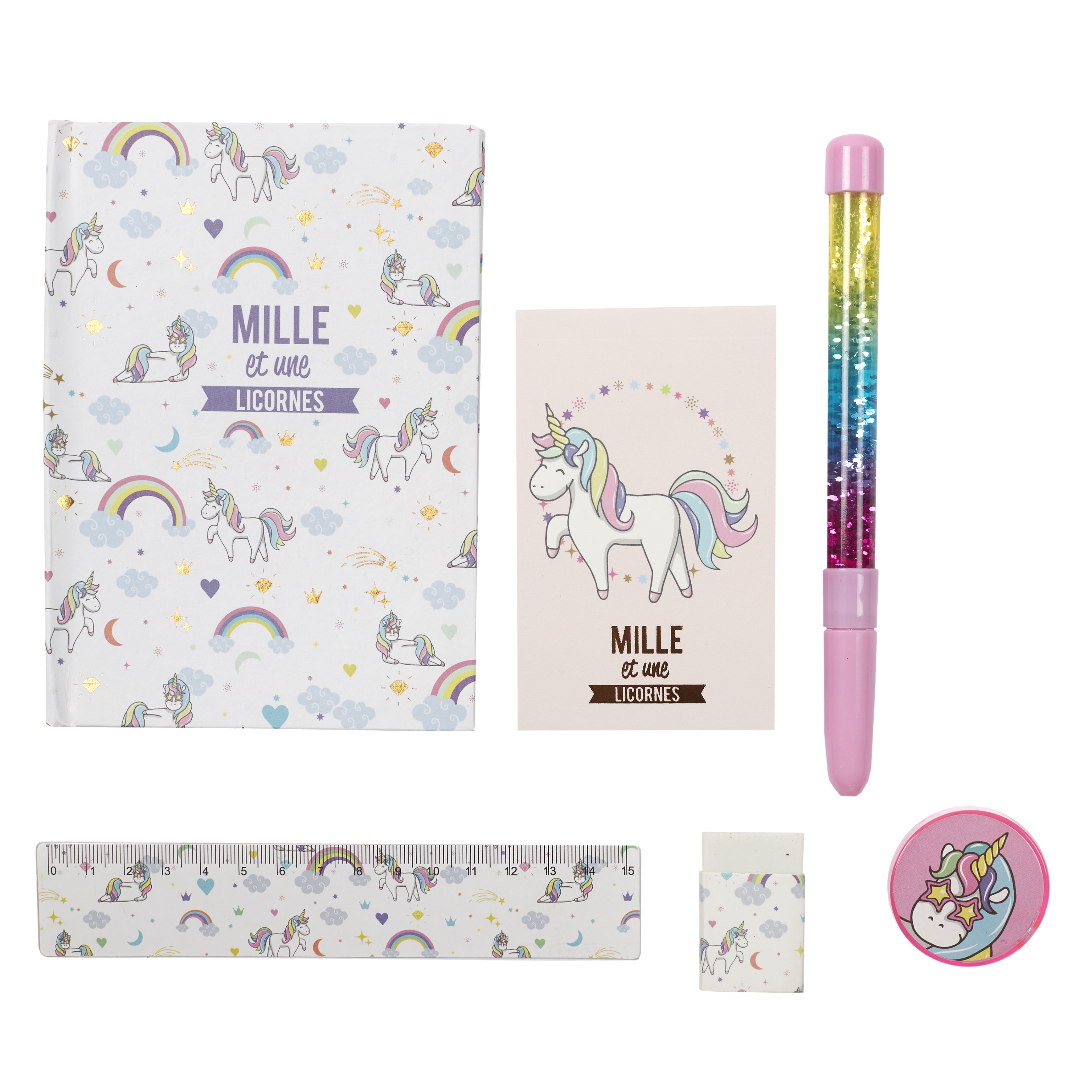 ACCESSOIRES PAPETERIE LICORNE LOT