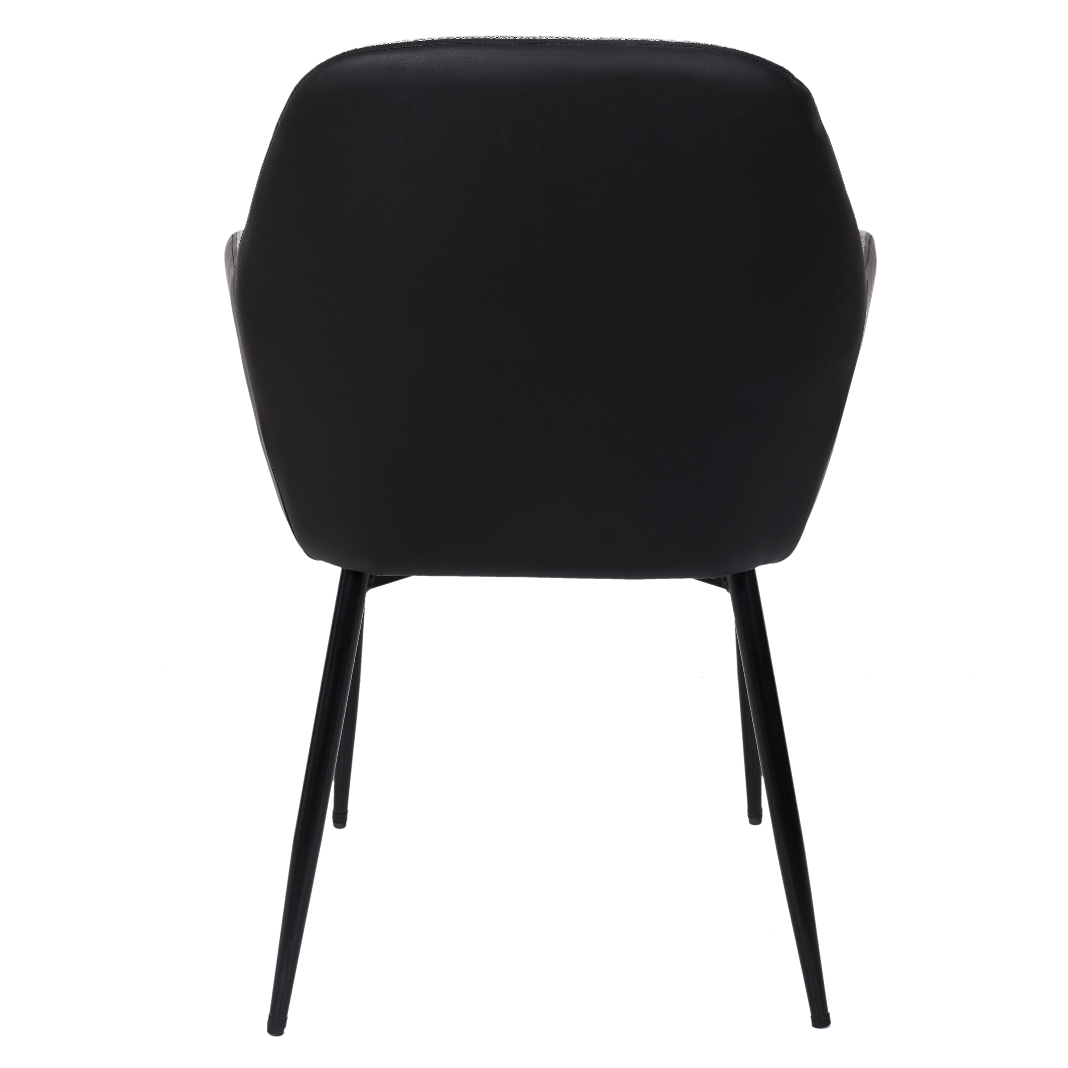 FAUTEUIL MEMPHIS GRIS ET NOIR - LOT DE 2