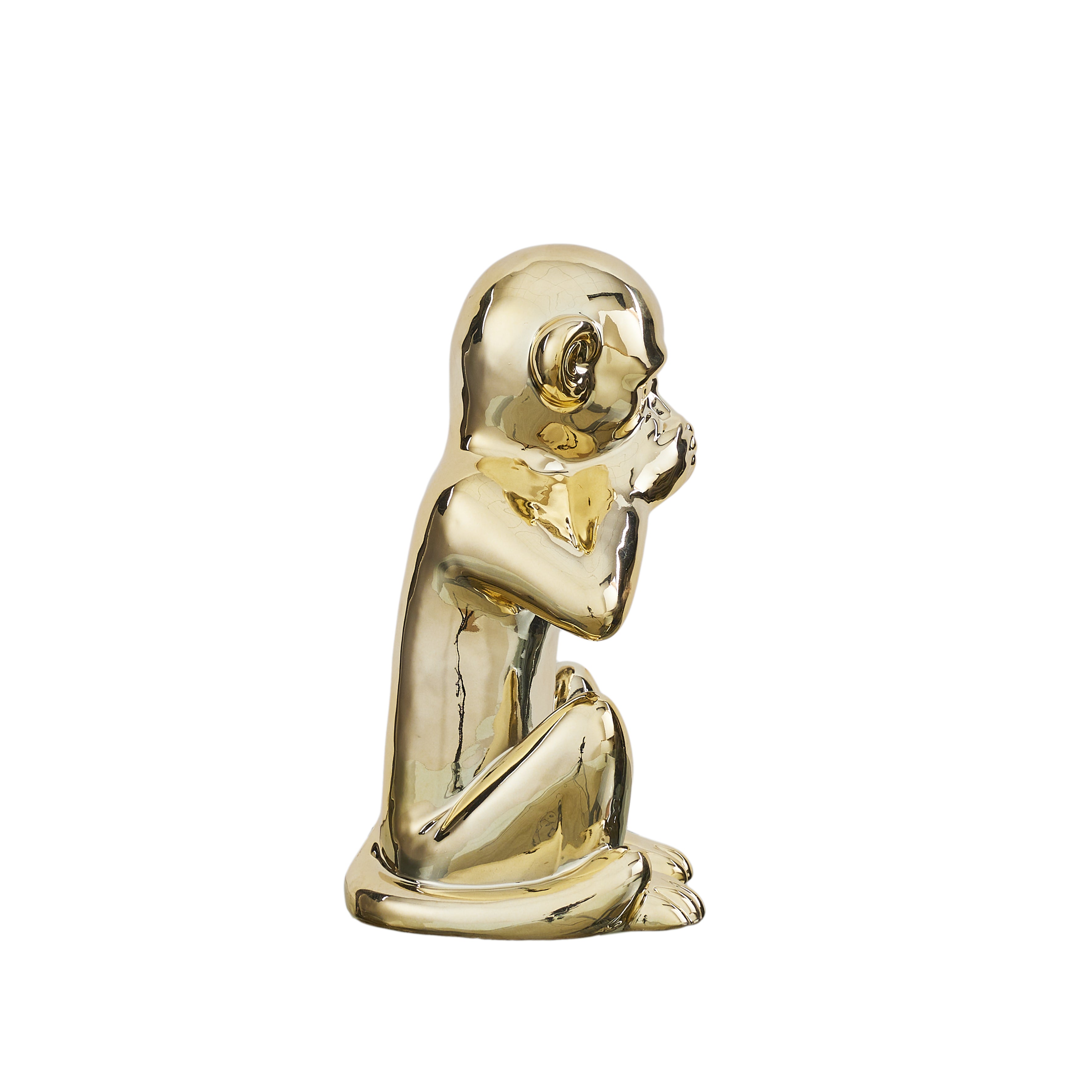 STATUE SINGE DORE H28CM