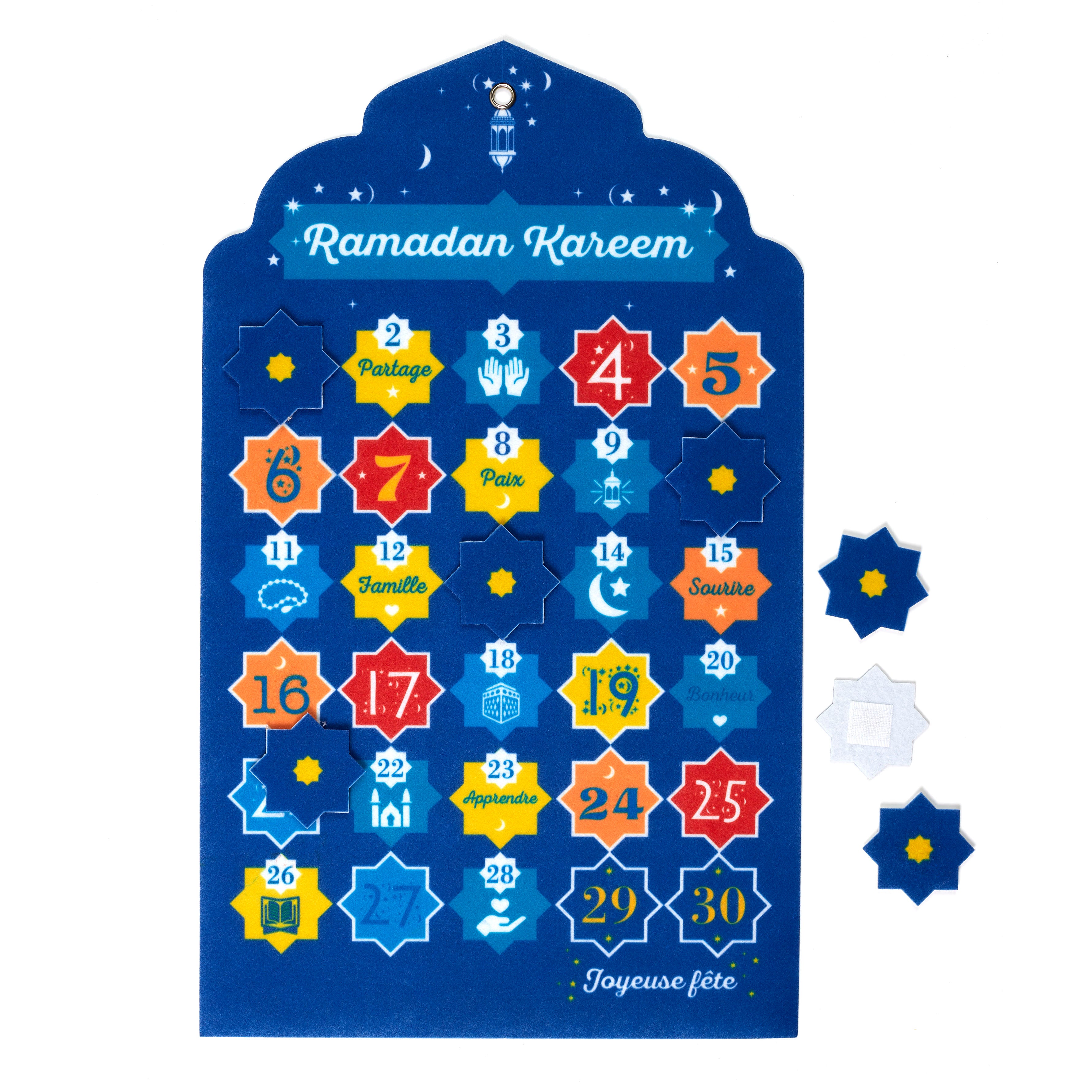 CALENDRIER RAMADAN 30 JOURS 28X50CM
