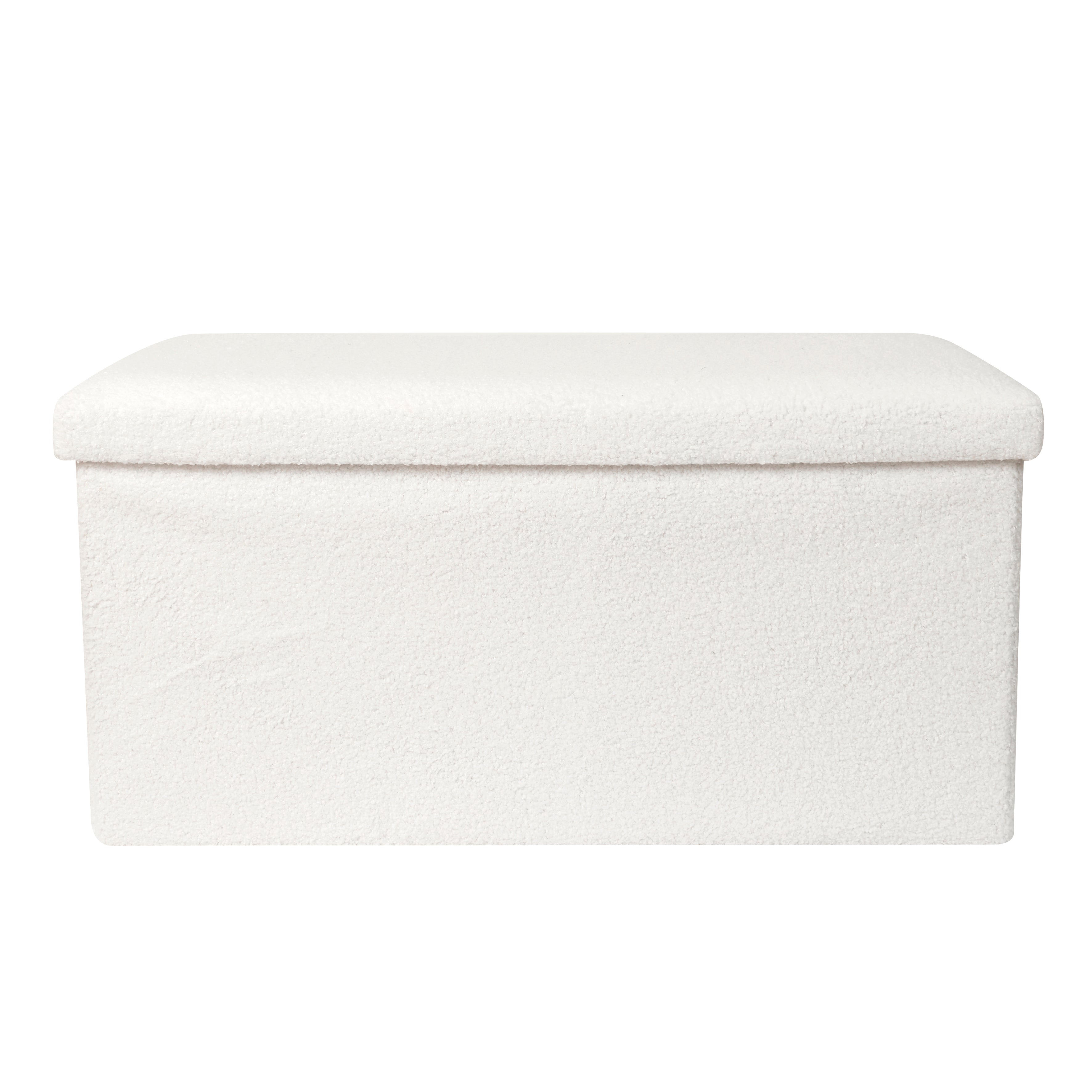 COFFRE BANC PLIABLE BOUCLETTE BLANC