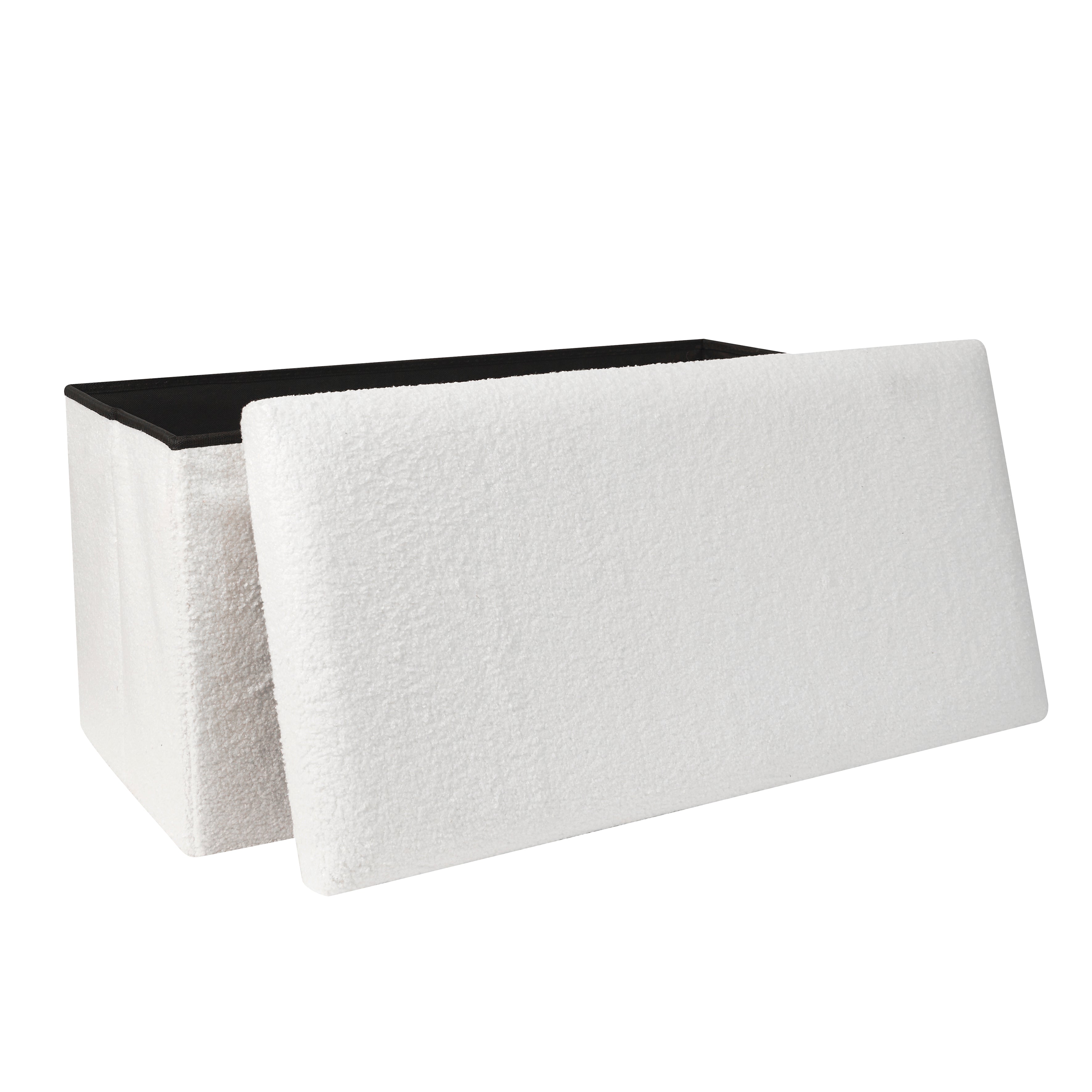 COFFRE BANC PLIABLE BOUCLETTE BLANC