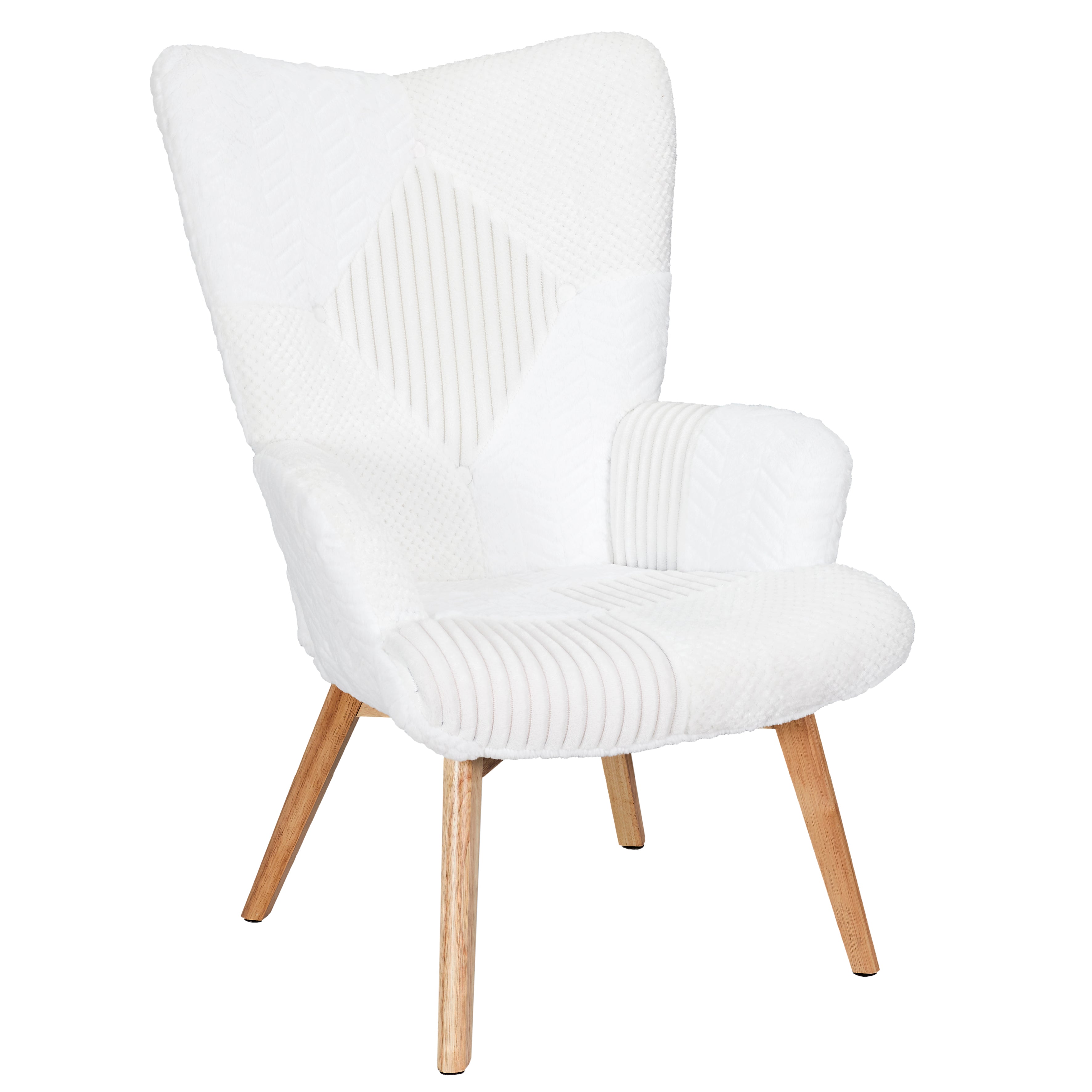 FAUTEUIL HELSINKI PATCHWORK BLANC