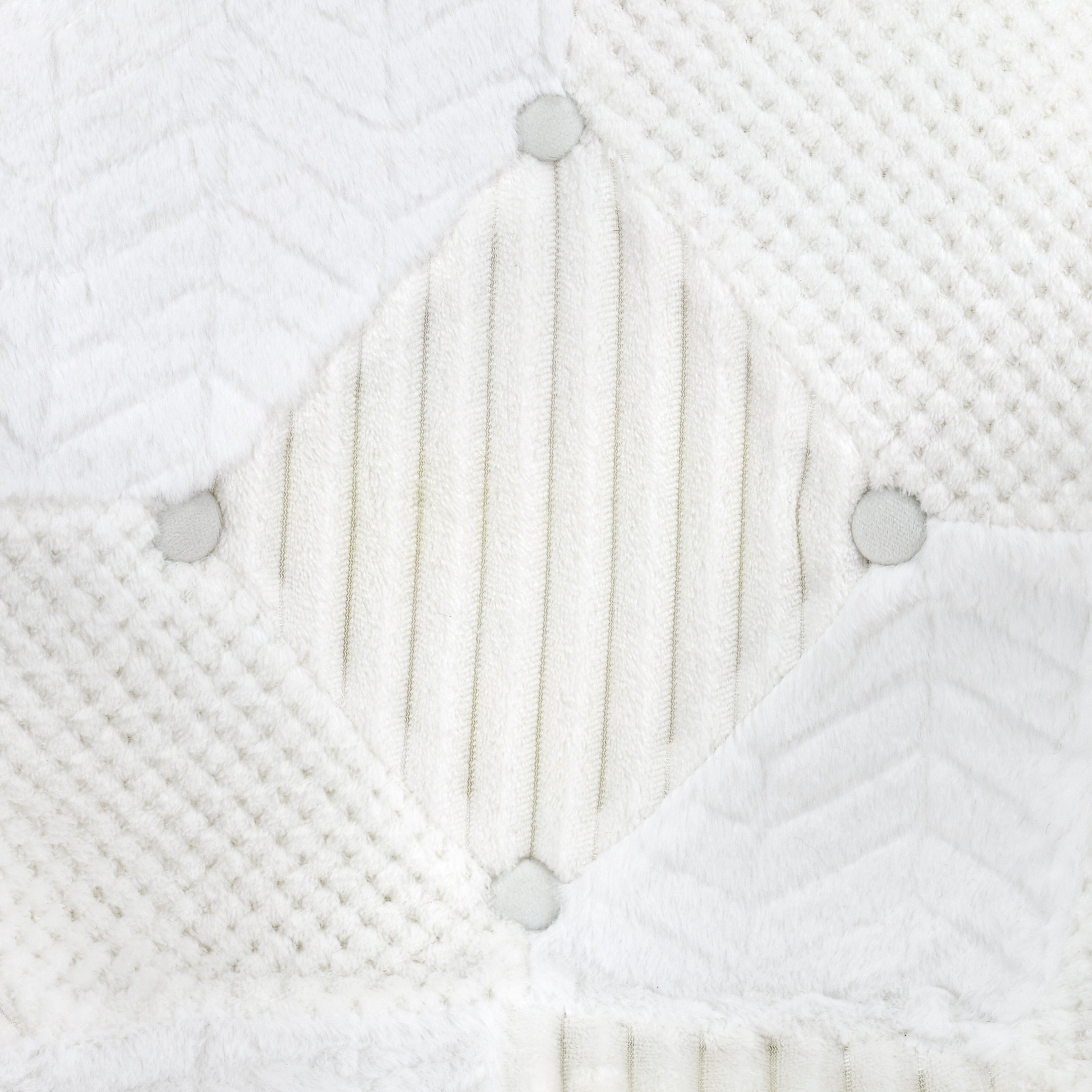 FAUTEUIL SCANDINAVE PATCHWORK BLANC - LOT DE 2
