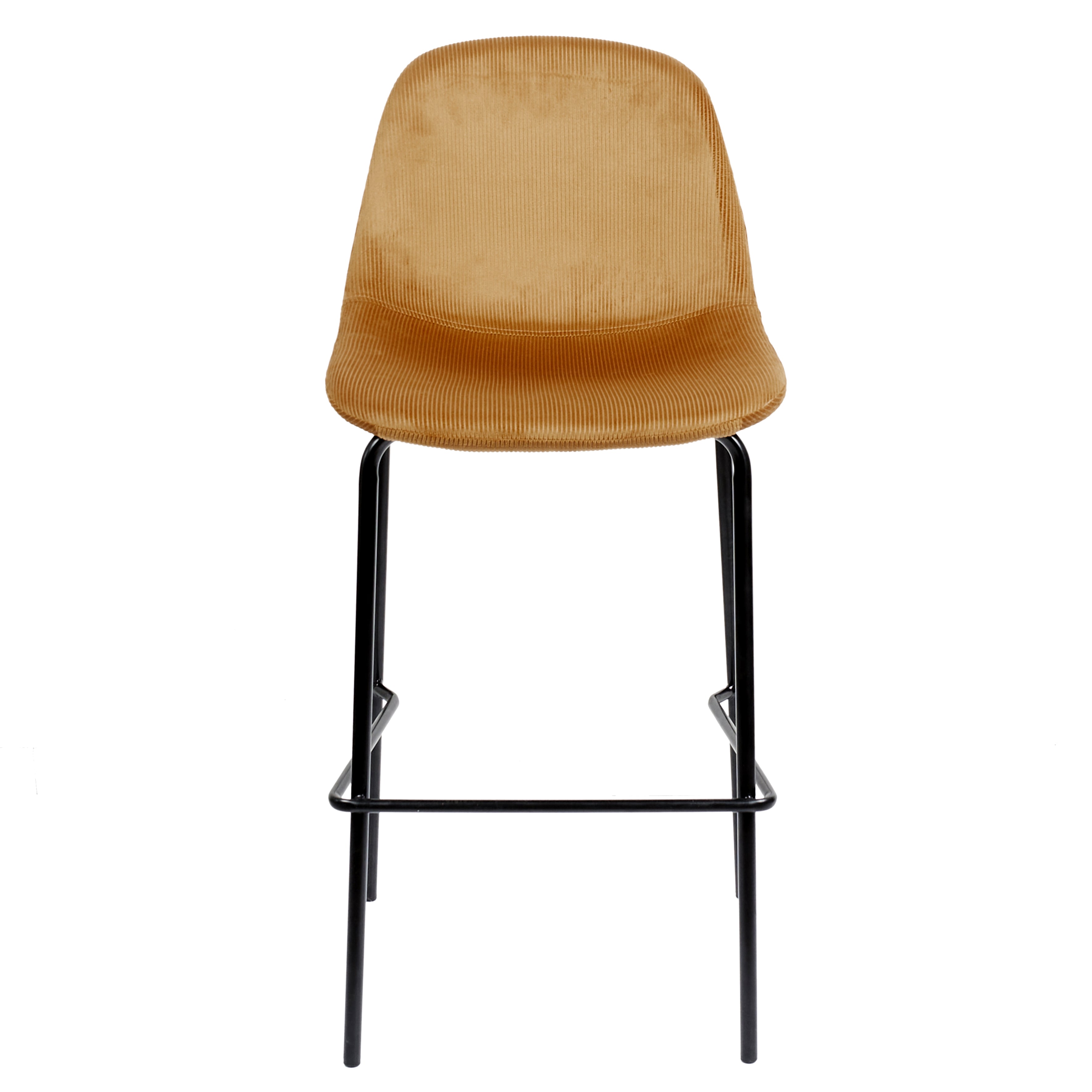 CHAISE DE BAR GIULIA JAUNE - LOT DE 2