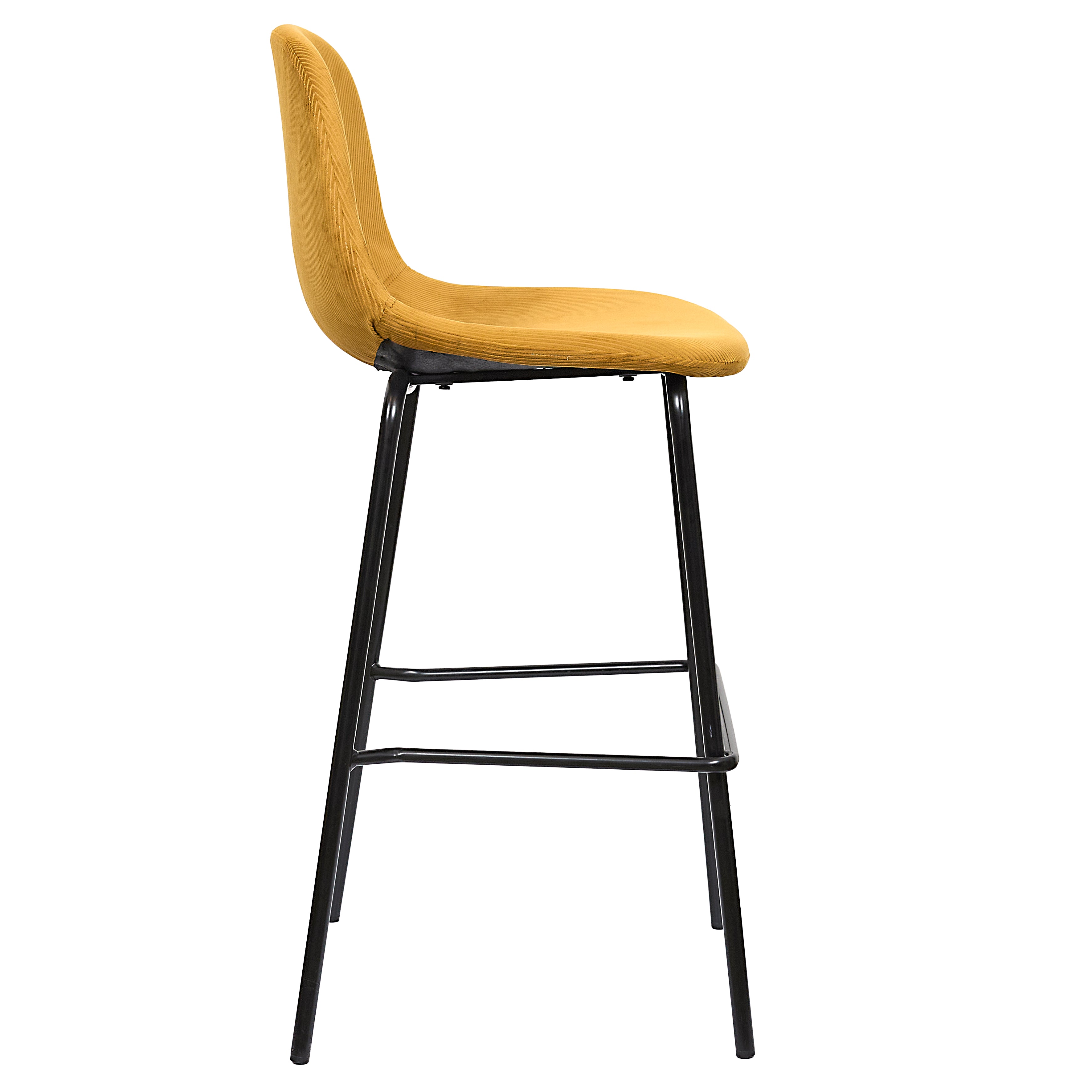 CHAISE DE BAR GIULIA JAUNE - LOT DE 2
