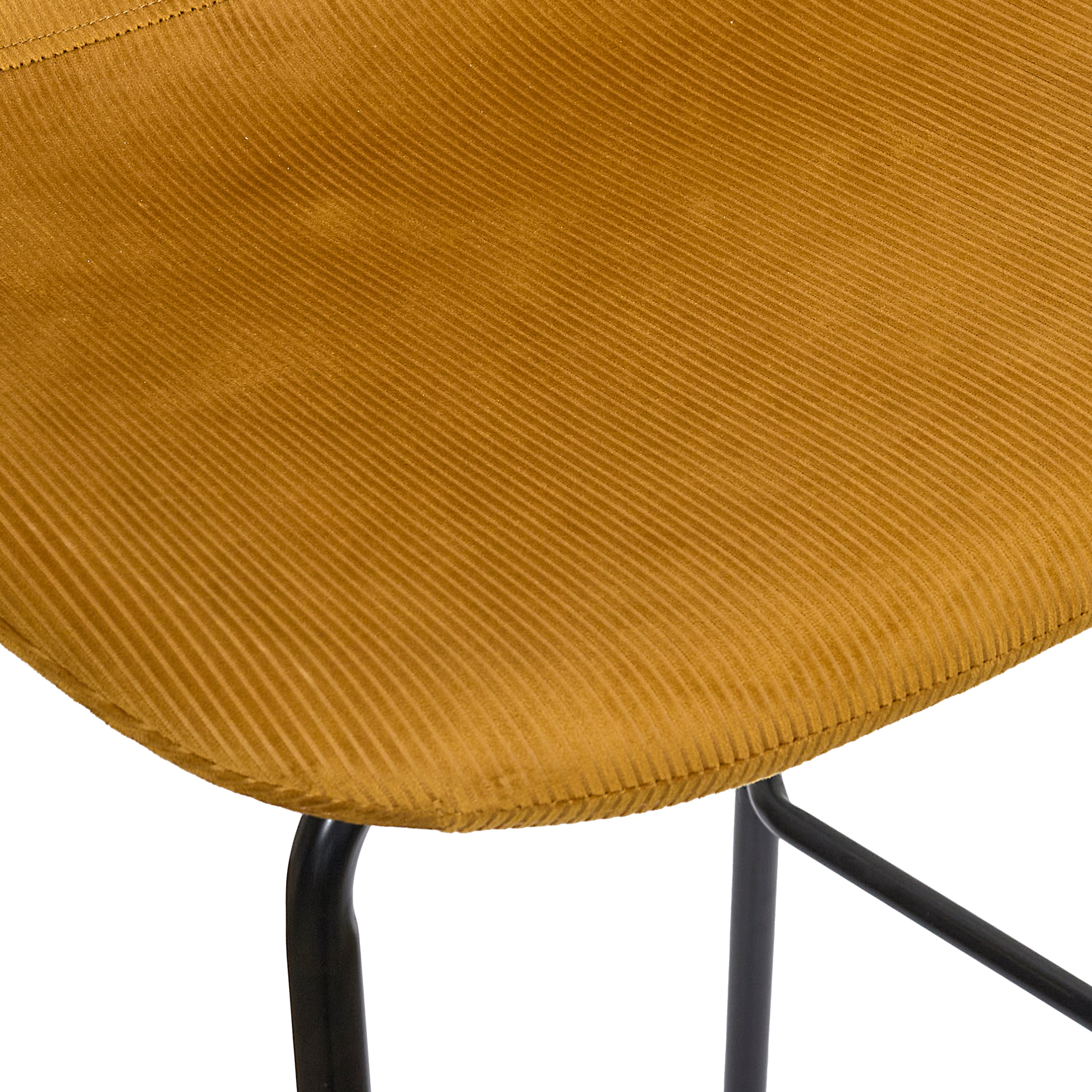 CHAISE DE BAR GIULIA JAUNE - LOT DE 2
